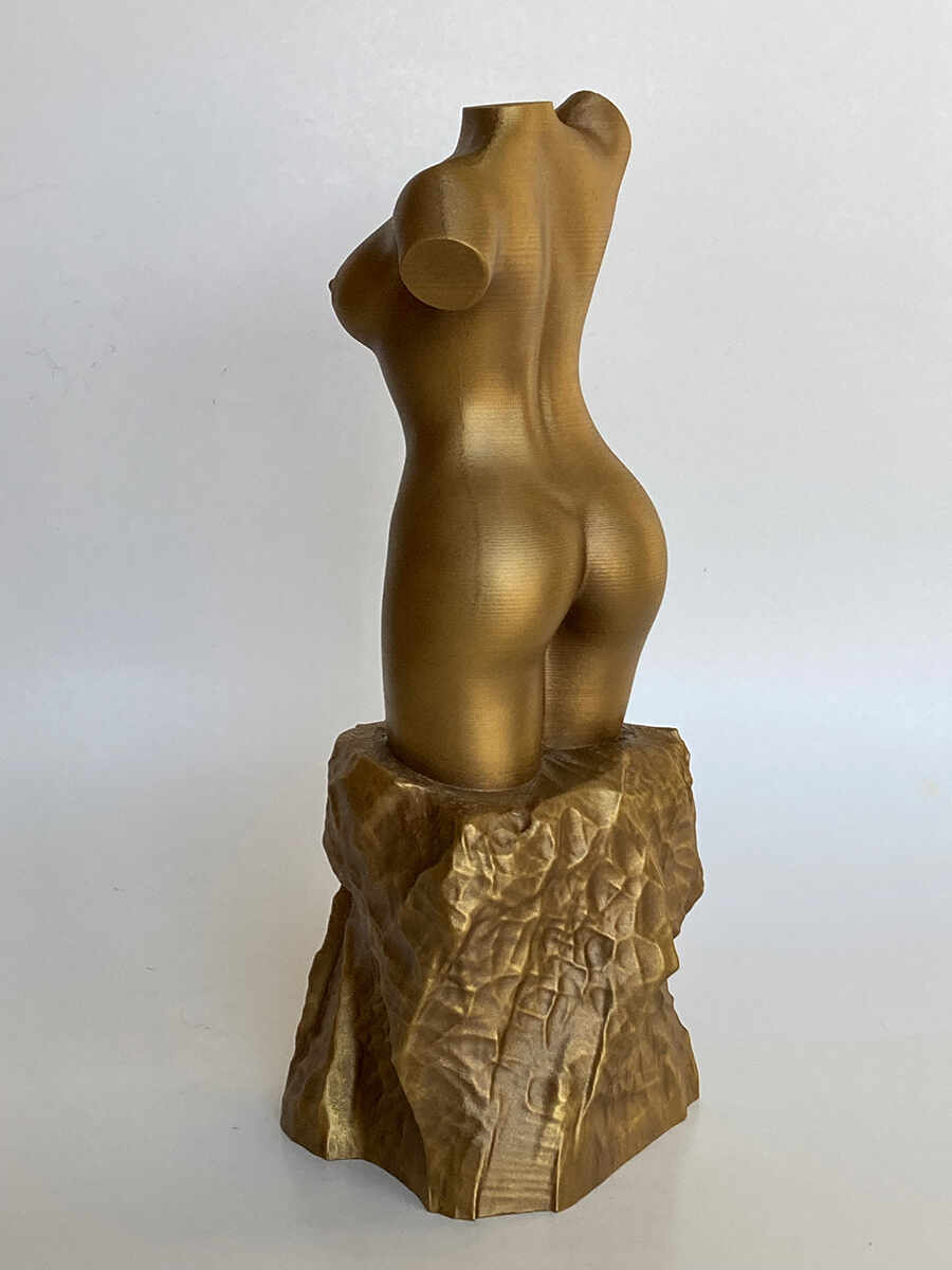 Female Torso Sculpture - Bronze - 3D Print 2