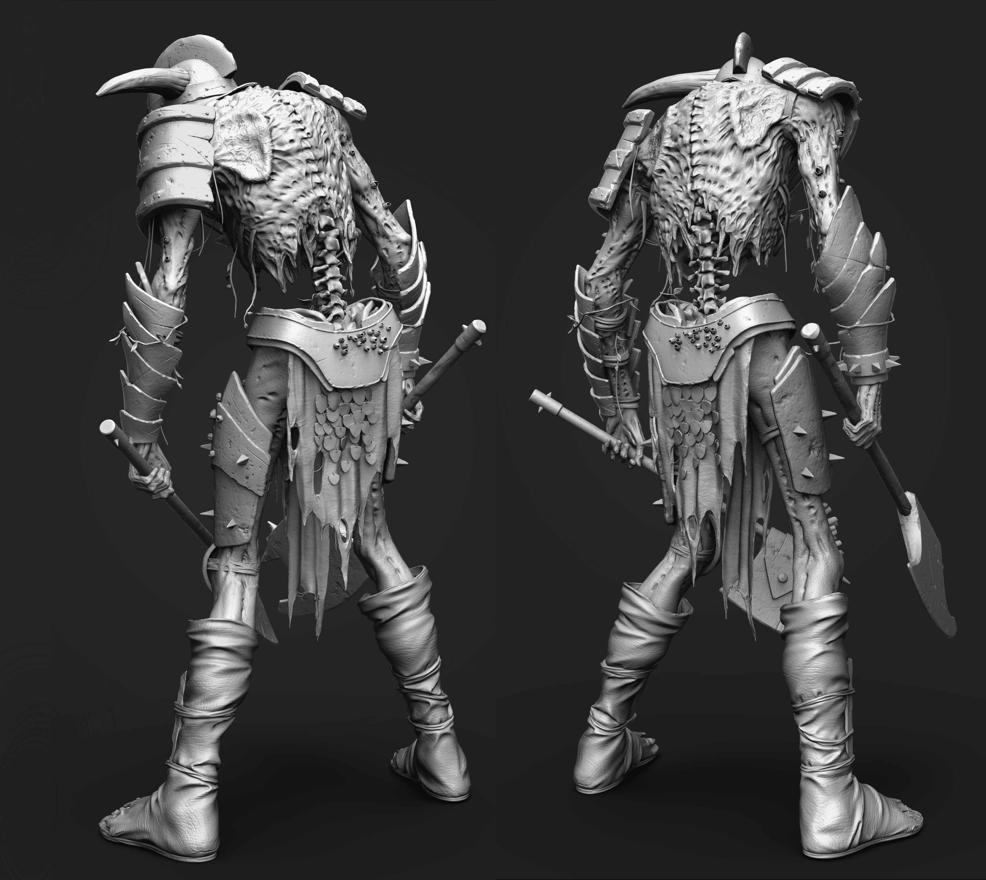 Nitish_Kawalia_Undead_Warrior_Back_Left_Right