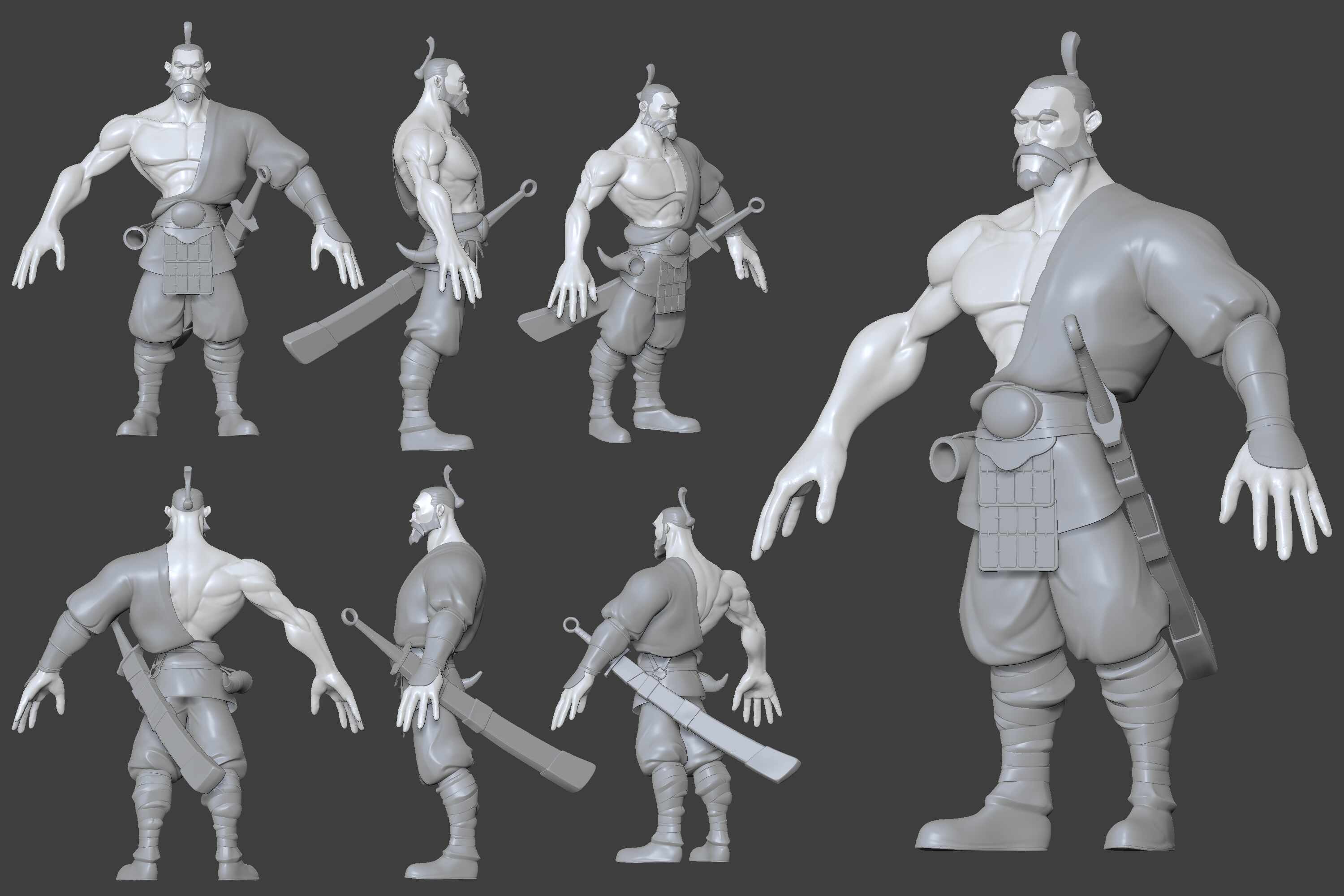 Samurai_Stylized_Gris_v002