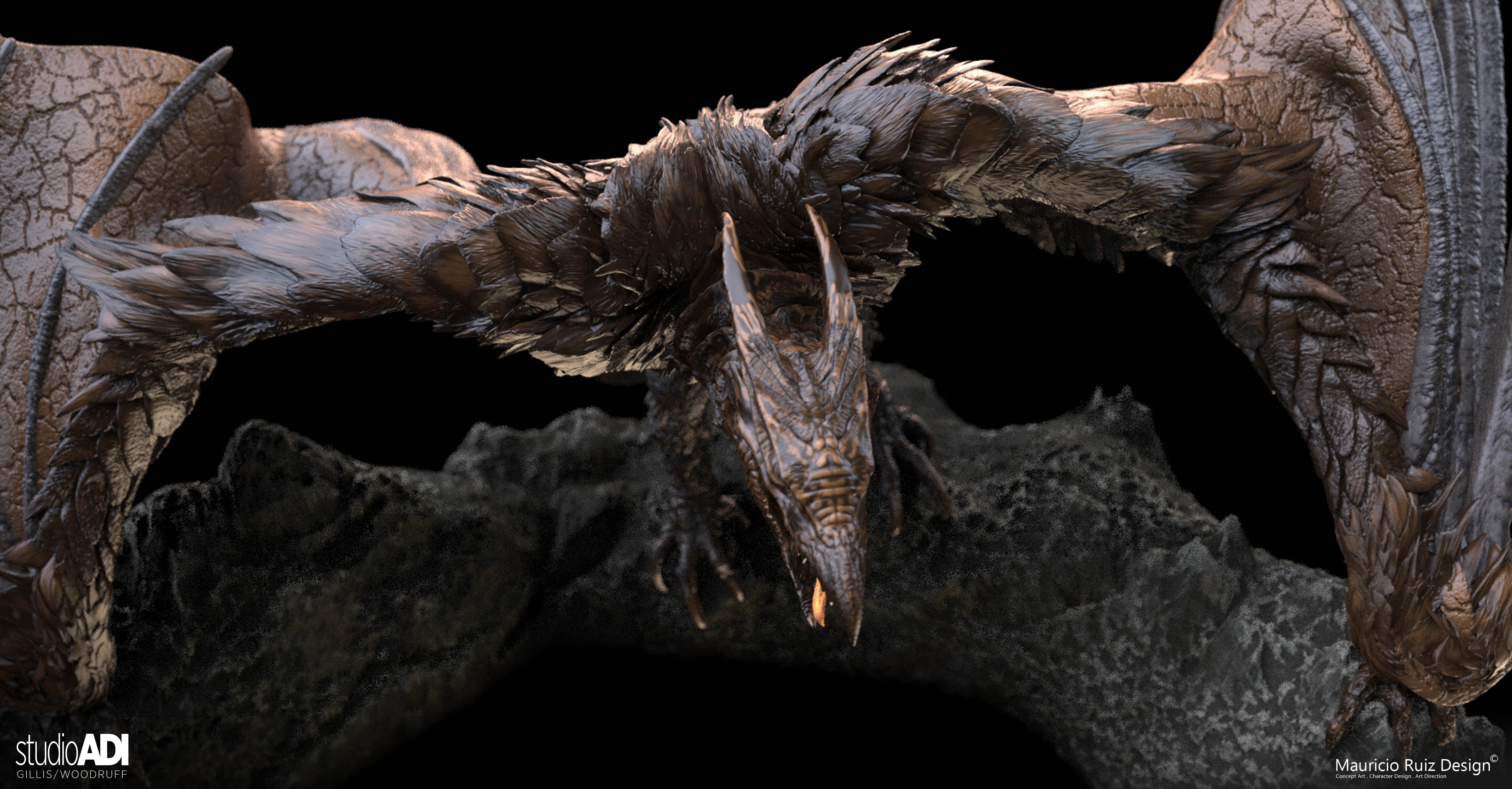 Mauricio_Ruiz_Design_Micro_Godzilla_KingOfMonsters_Rodan_Pose_02_06