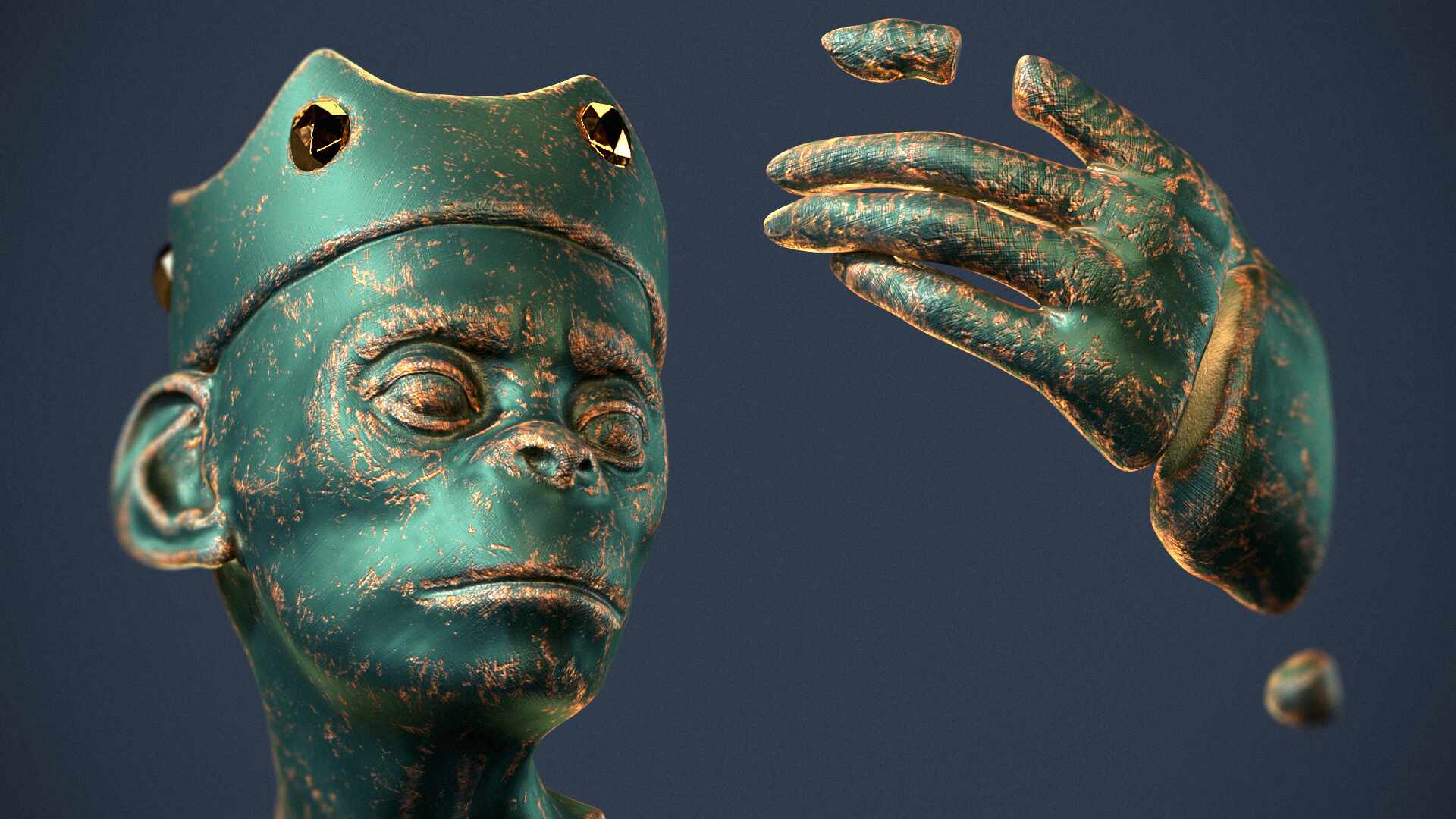 felipe-mendonca-monkey-study-3d-render-lookdev-texture-substance-painter