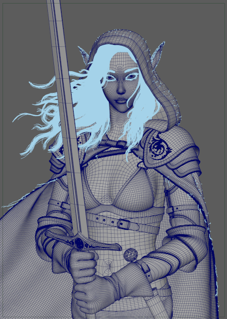 Sword_Wireframe_turnaround