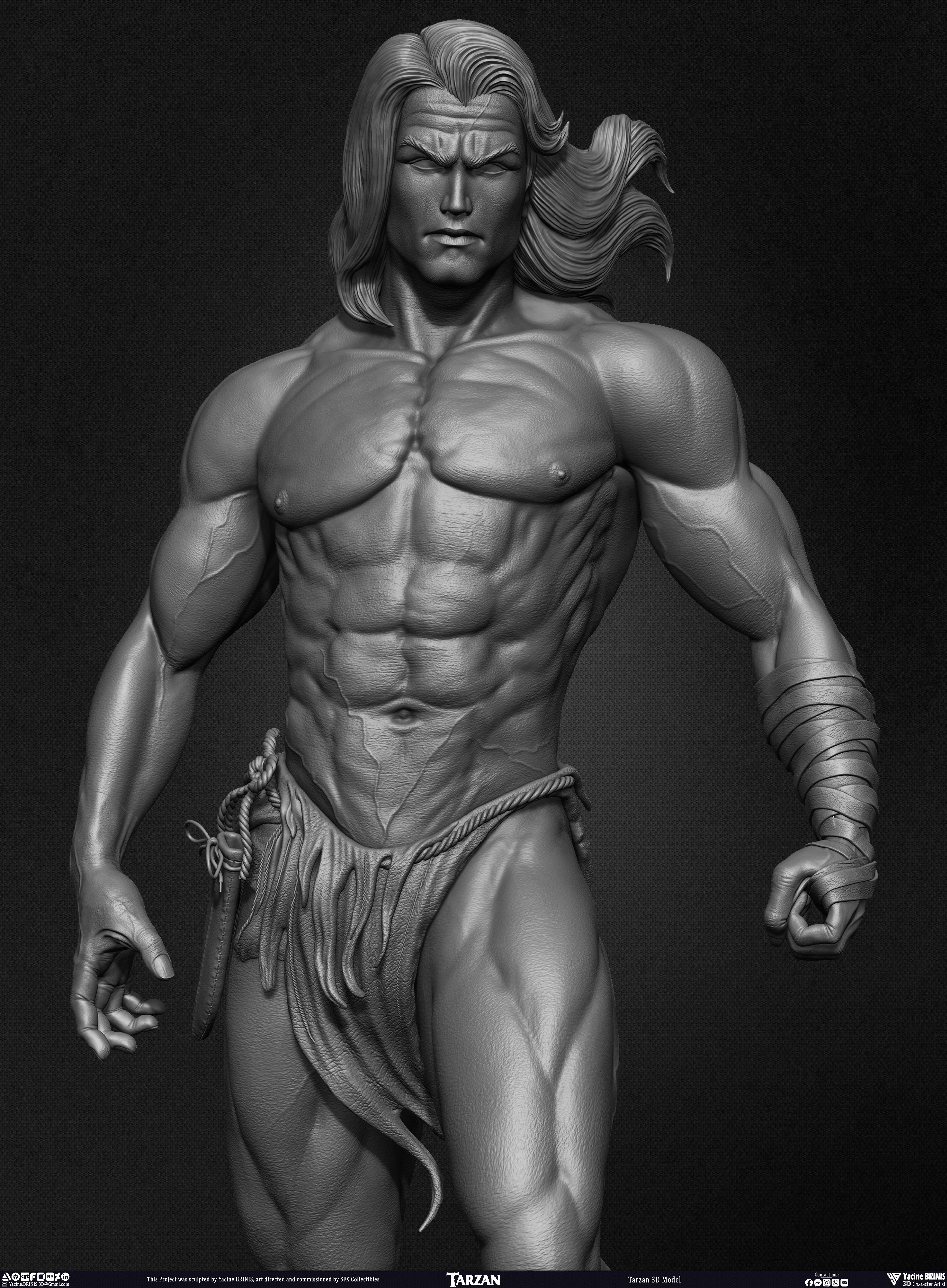 Tarzan 3D Model sculpted by Yacine BRINIS 032