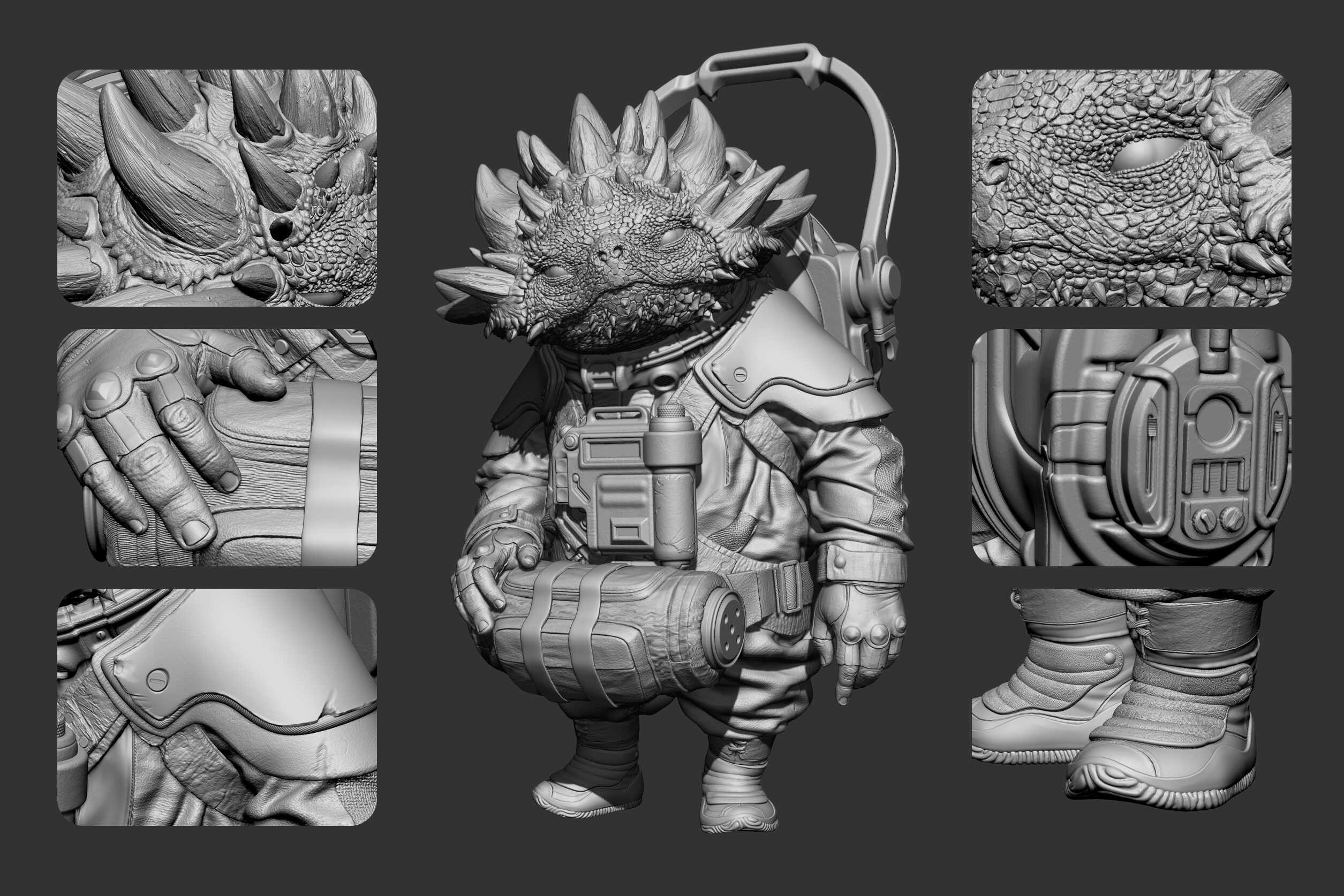 ZBrush sculpt and closeups