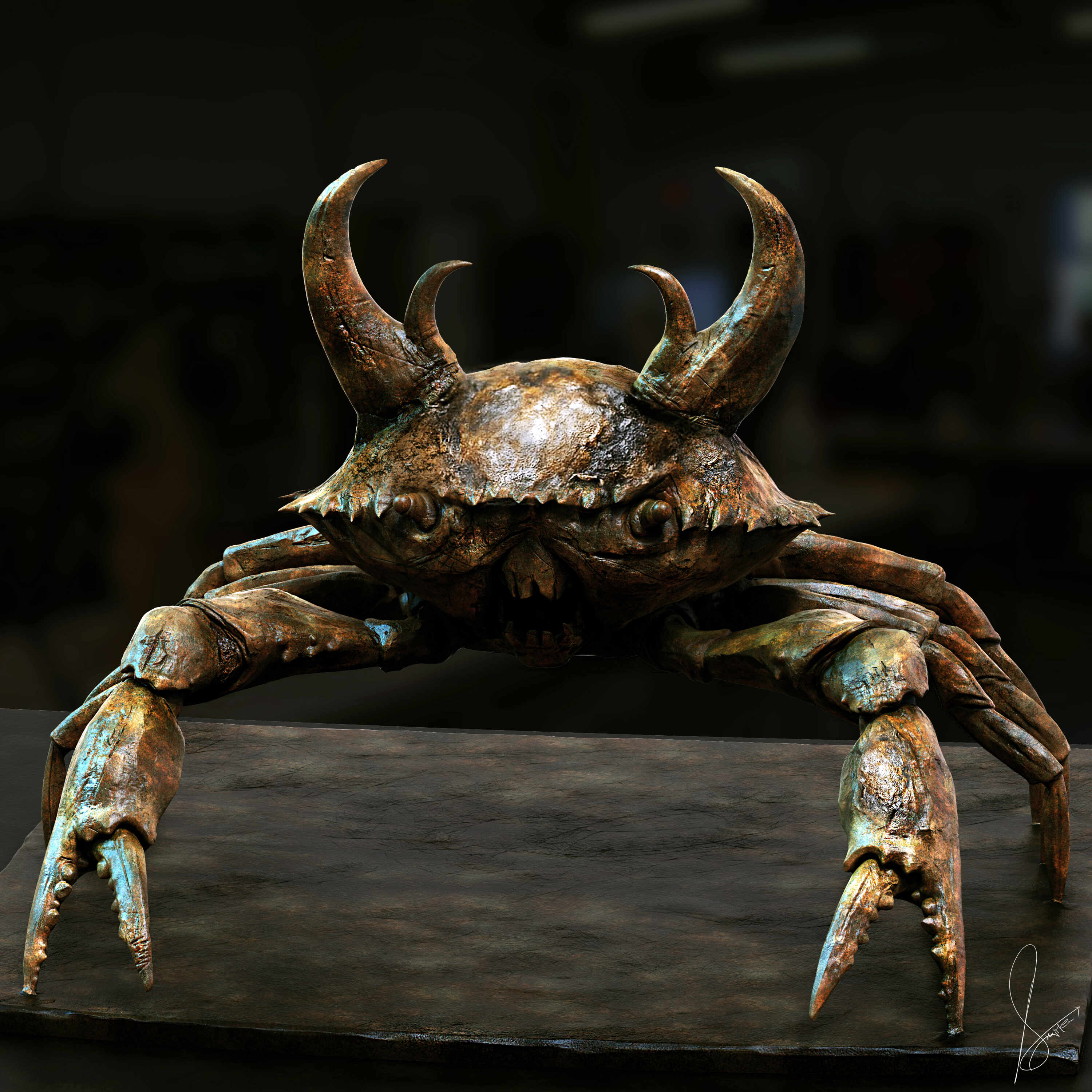 Monster_Crab_Digital_Sculpture_by_SurajitSen_Jul2025