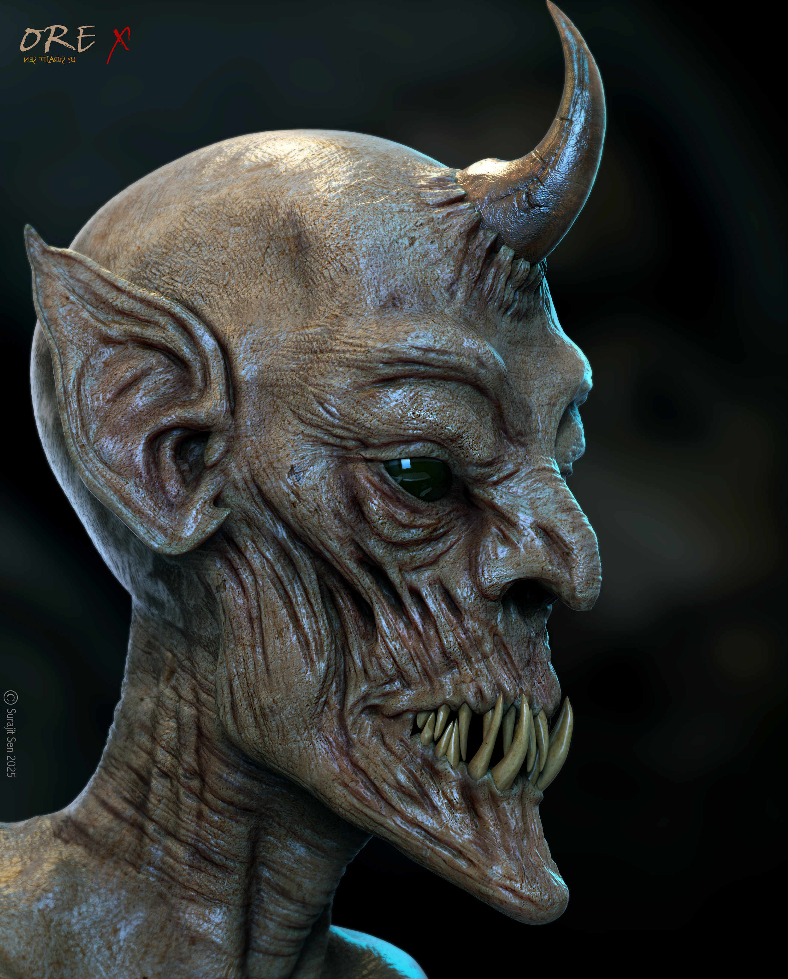 OREX_Creature_Digital_Sculpture_SurajitSen_May2025A