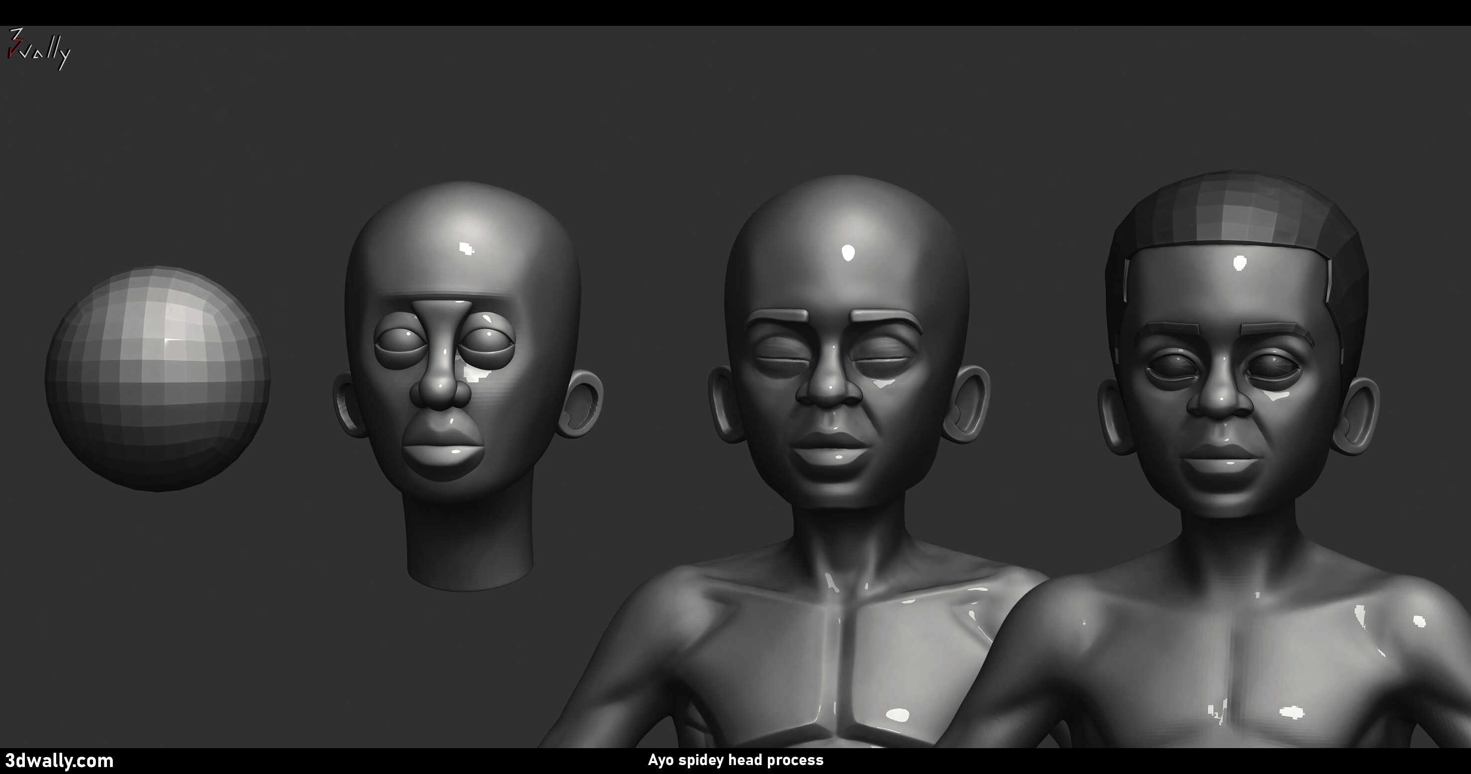 1-ayo-spidey-head-process