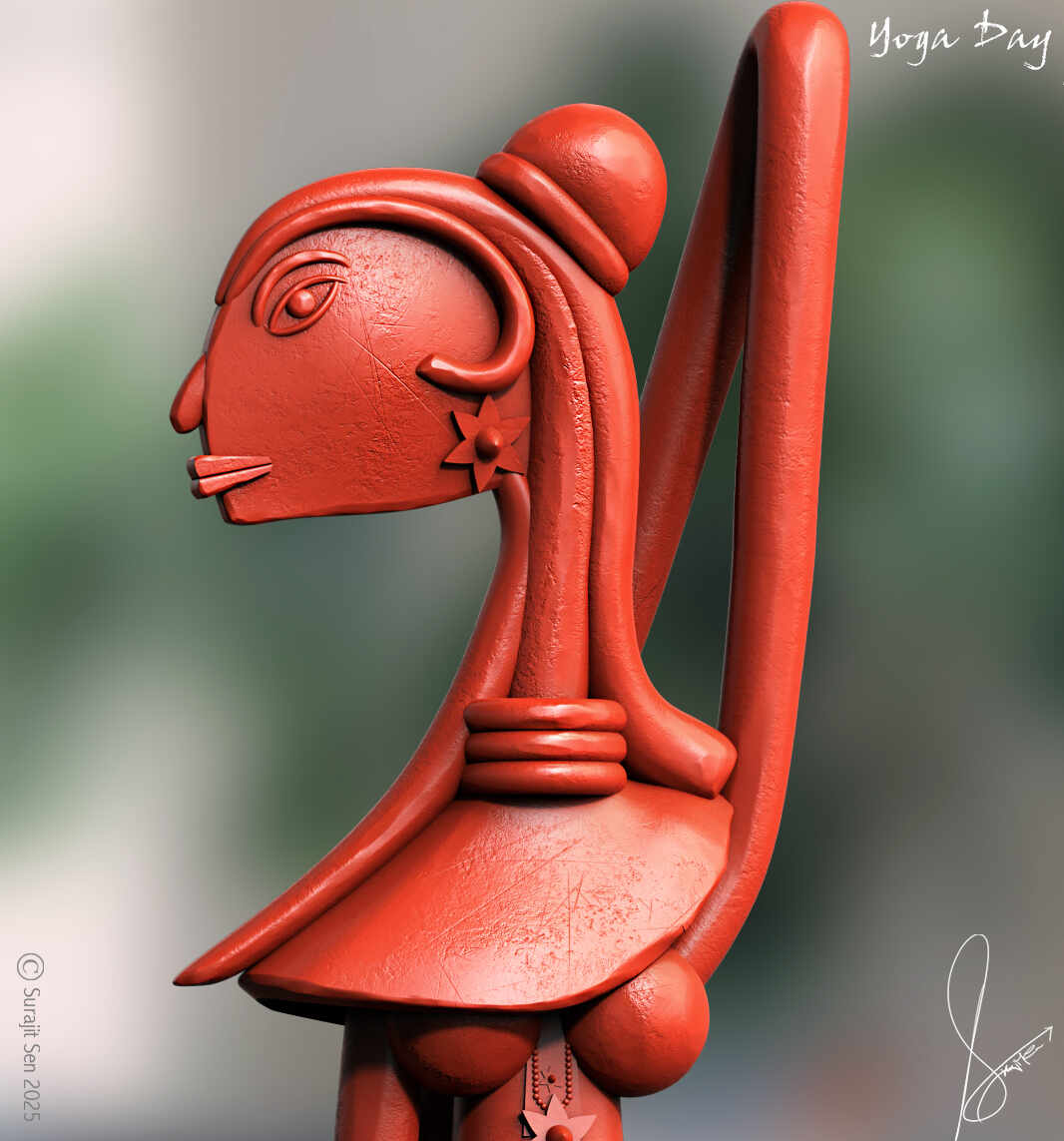 Yoga_day_Digital_Sculpture_SurajitSen_Jun2025B