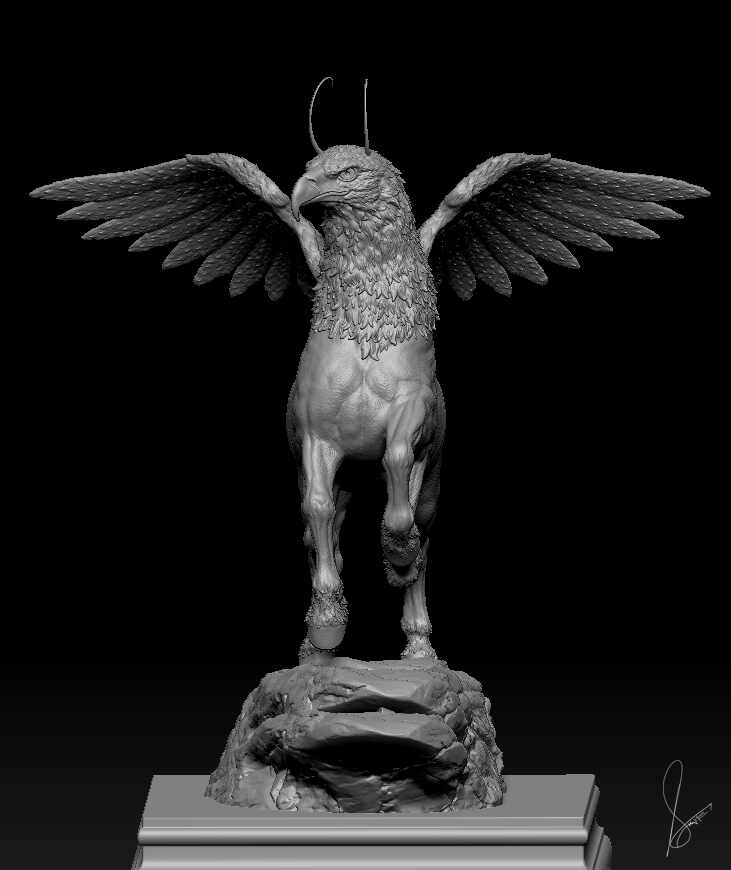 Hippogriff-X_Creature_Digital_Sculpture_Surajit_Sen_Dec2025_WIP5