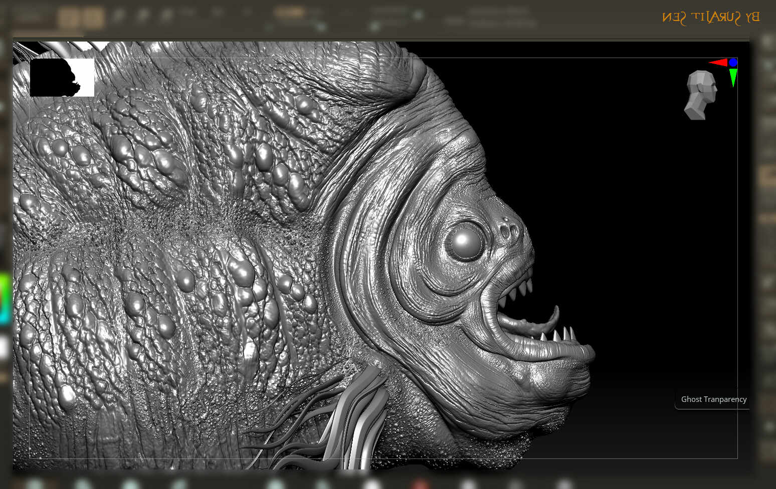 Splashnard_Creature_Digital_SCulpture_SurajitSen_Aug2024_WIP1
