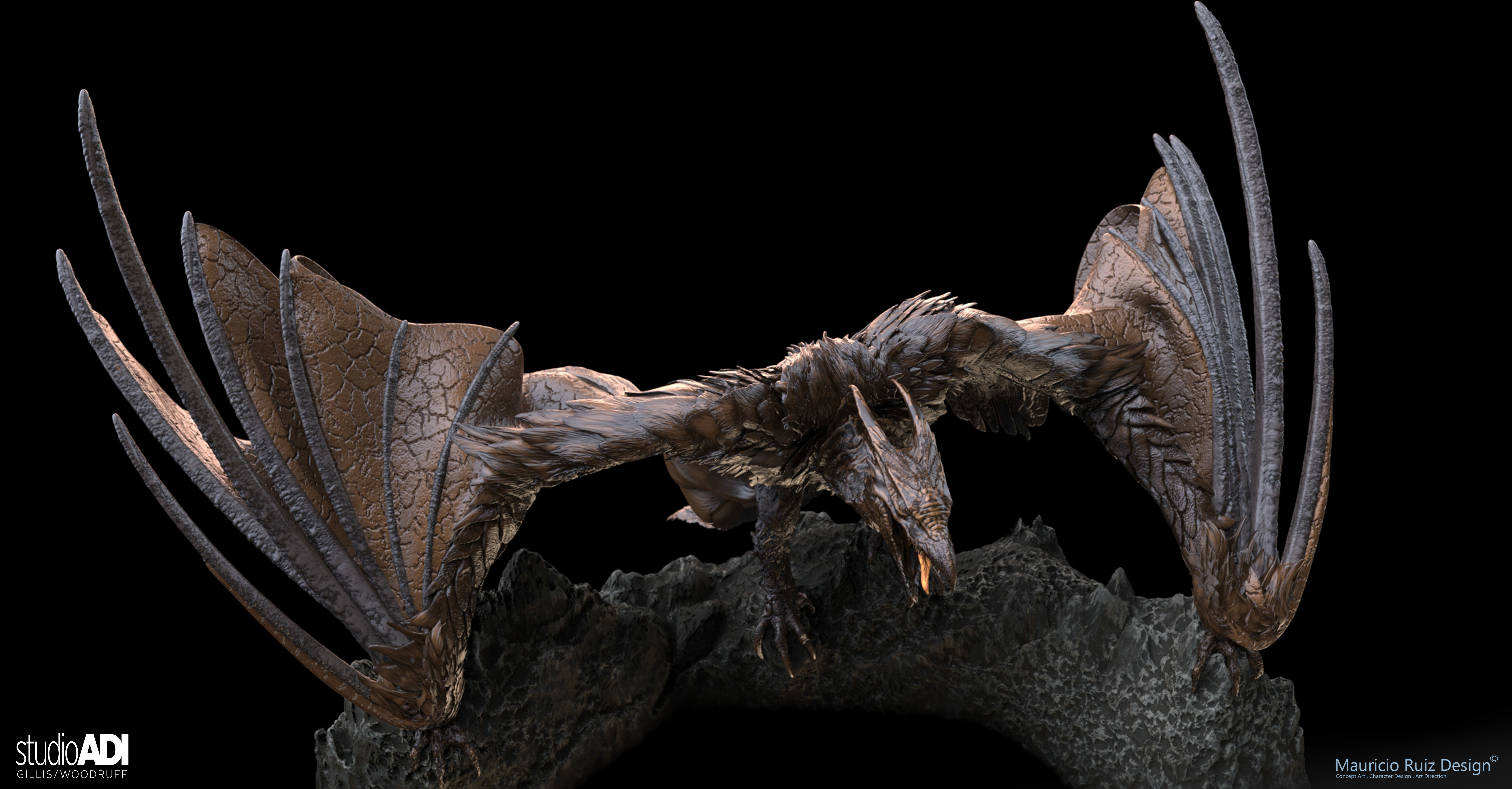 Mauricio_Ruiz_Design_Micro_Godzilla_KingOfMonsters_Rodan_Pose_02_05