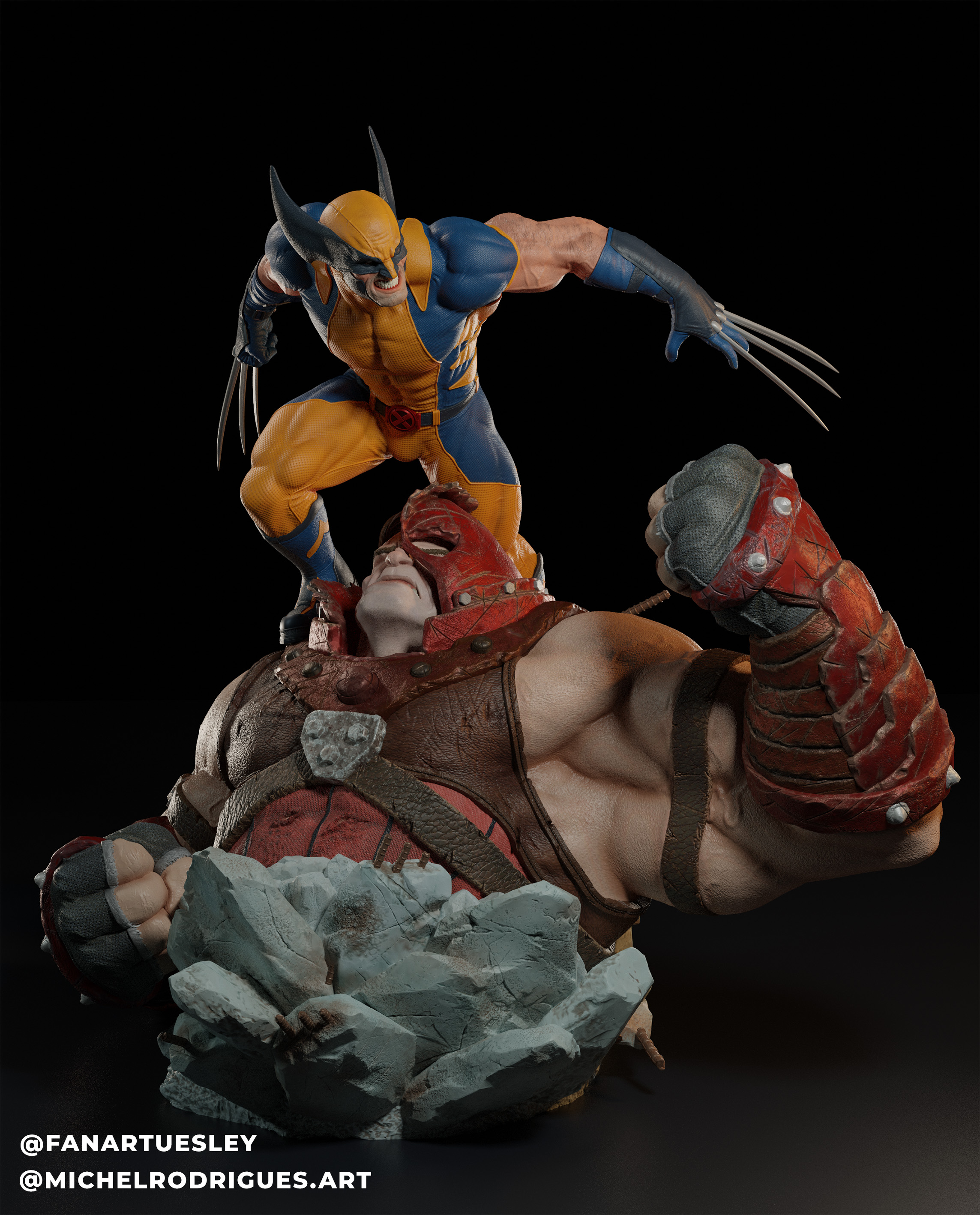 FanArtUesley WolverineVsJuggerPrancheta 2