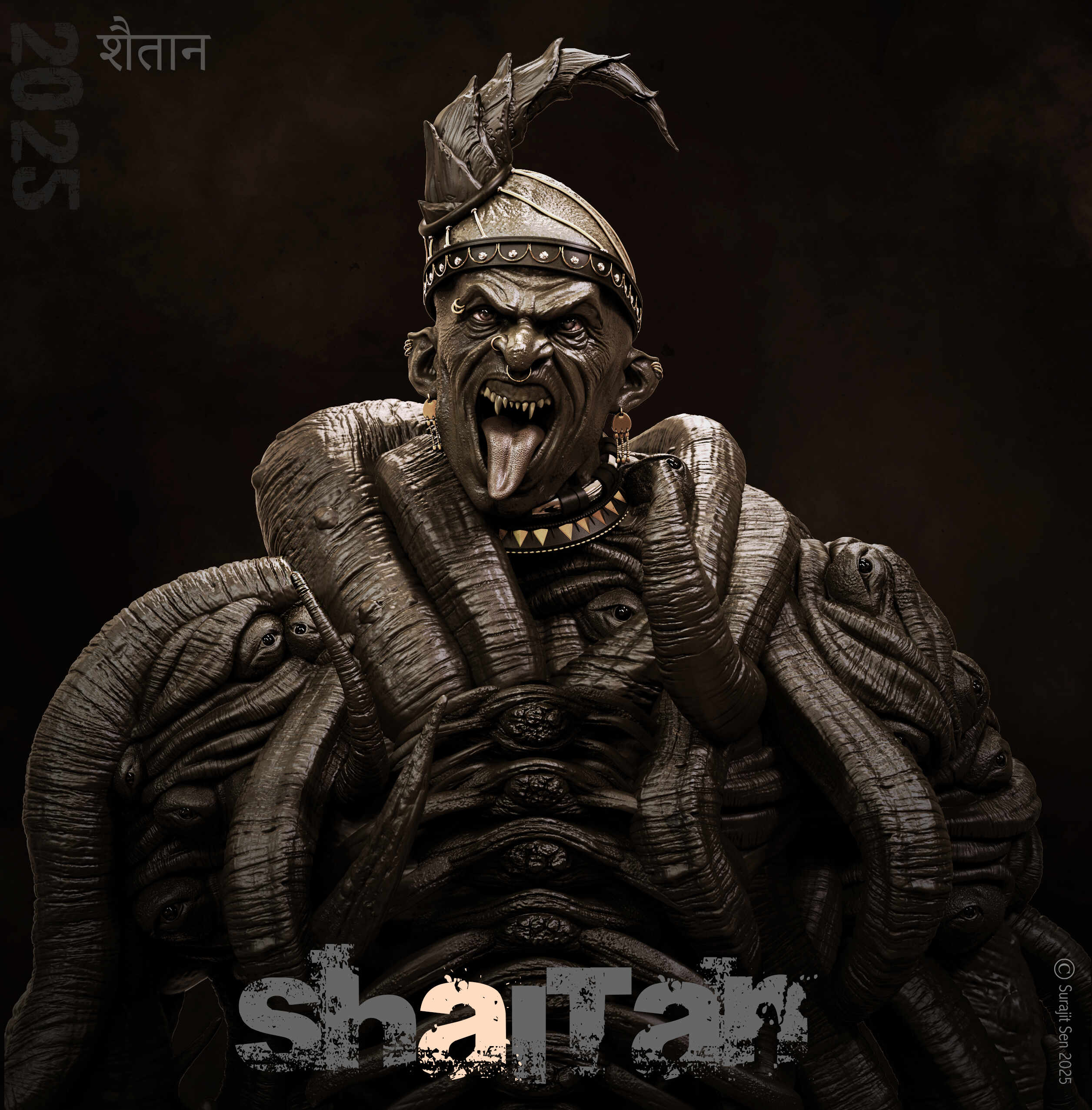 शैतान_Shaitan_Digital_SCulpture_SurajitSen_Oct2025_A