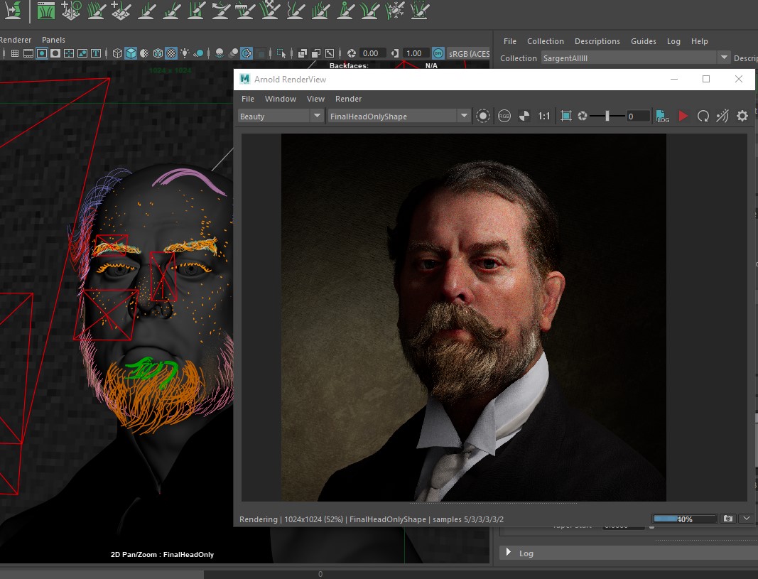 John singer sargent by vahid ahmadi 2a maya scene