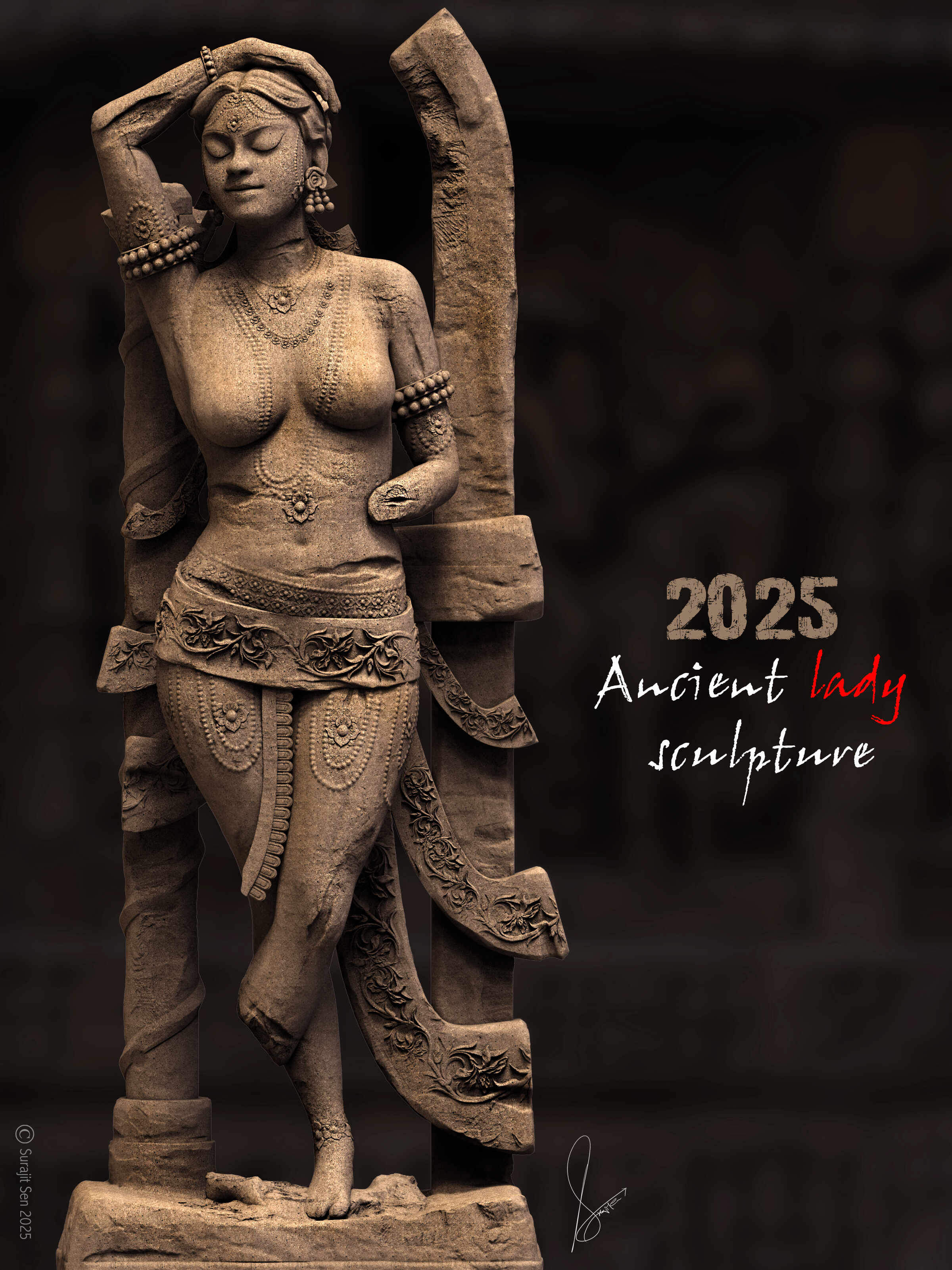 The_Ancient Lady Digital_Sculpture_SurajitSen_Aug2025SSAA