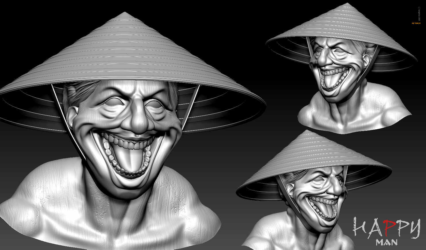 HappyMan_Digital_SCulpture_SurajitSen_April2025_WIP