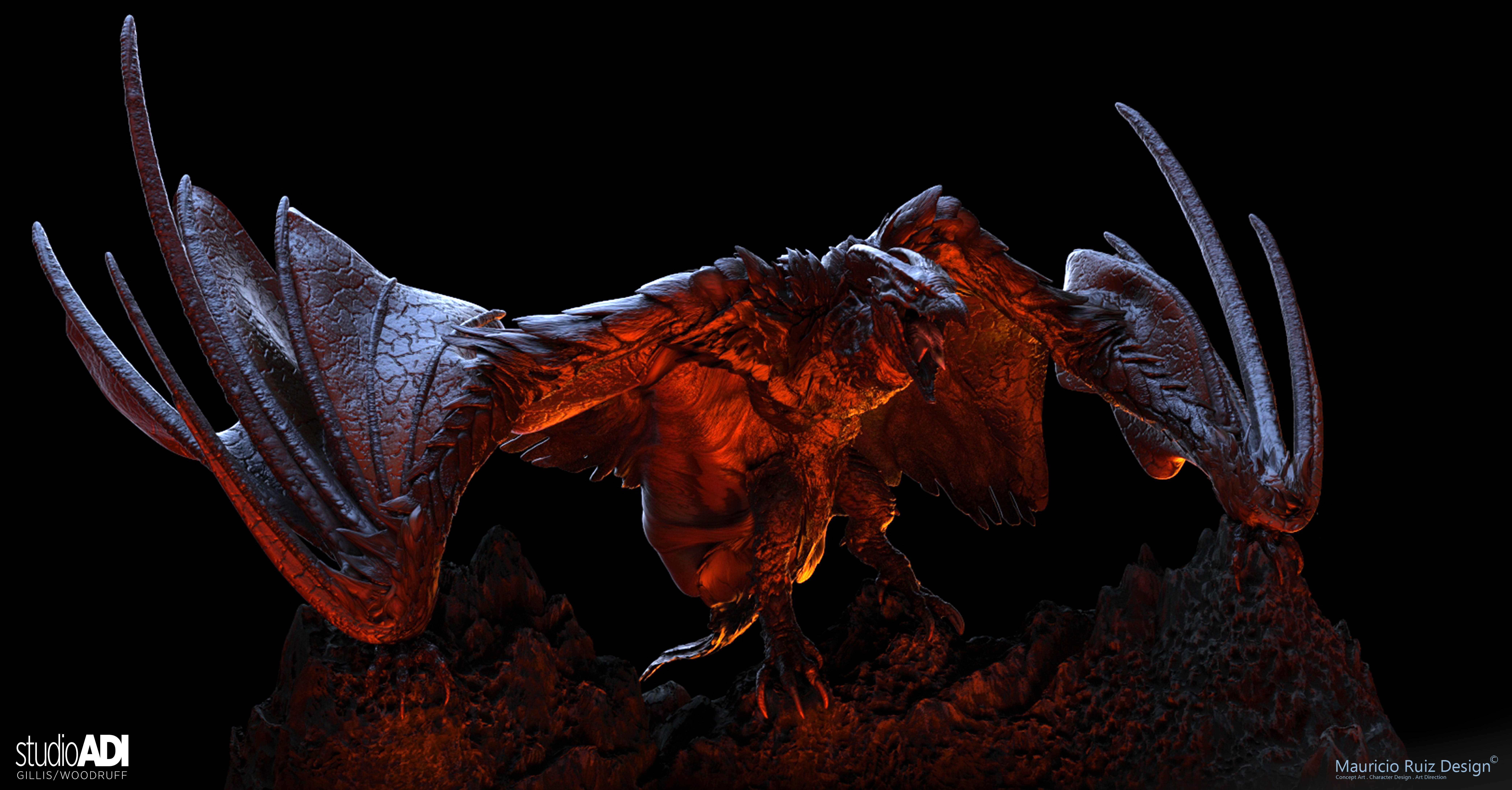 Mauricio_Ruiz_Design_Micro_Godzilla_KingOfMonsters_Rodan_Pose_02_03