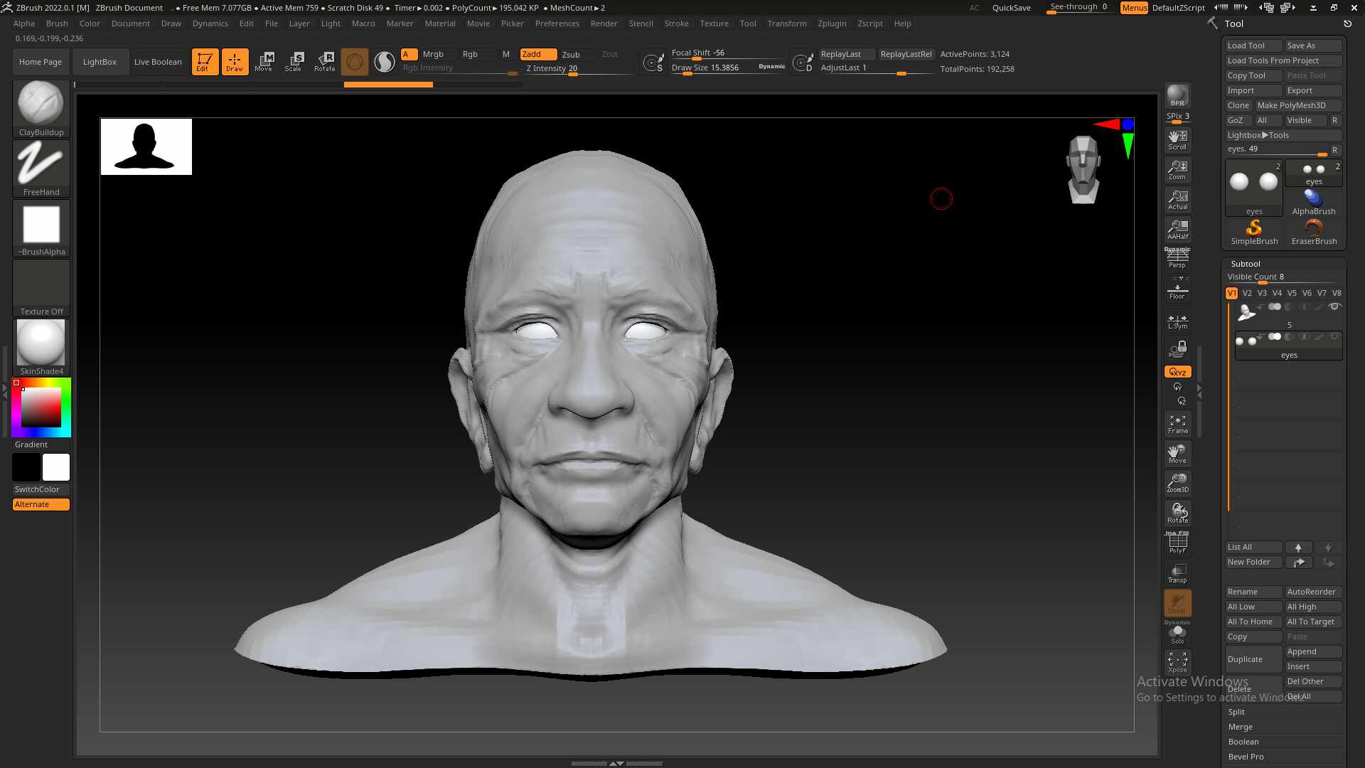 sculpt 3d bust