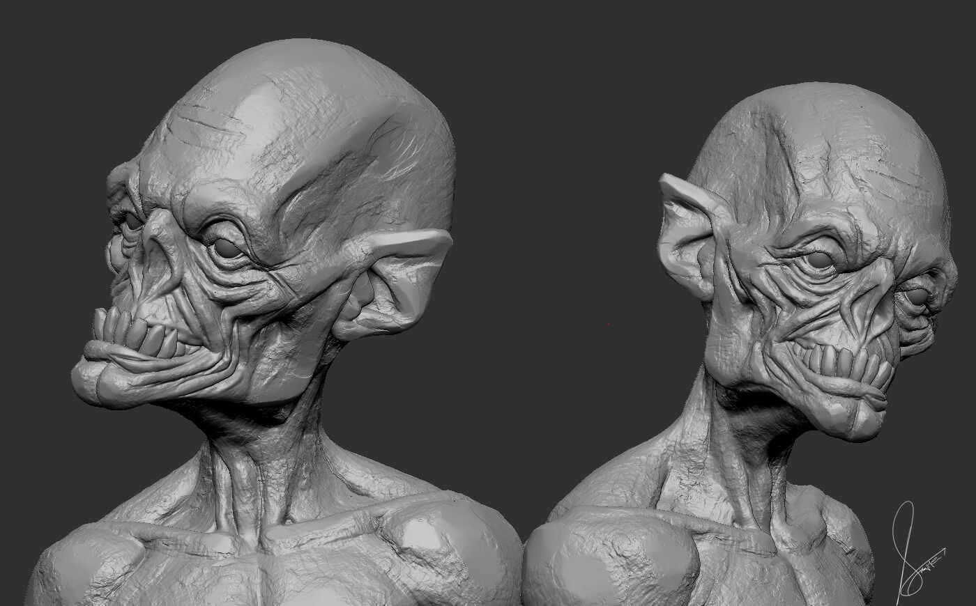 Creature_head_Digital_Sculpture_SurajitSen_Aug2025AWIP