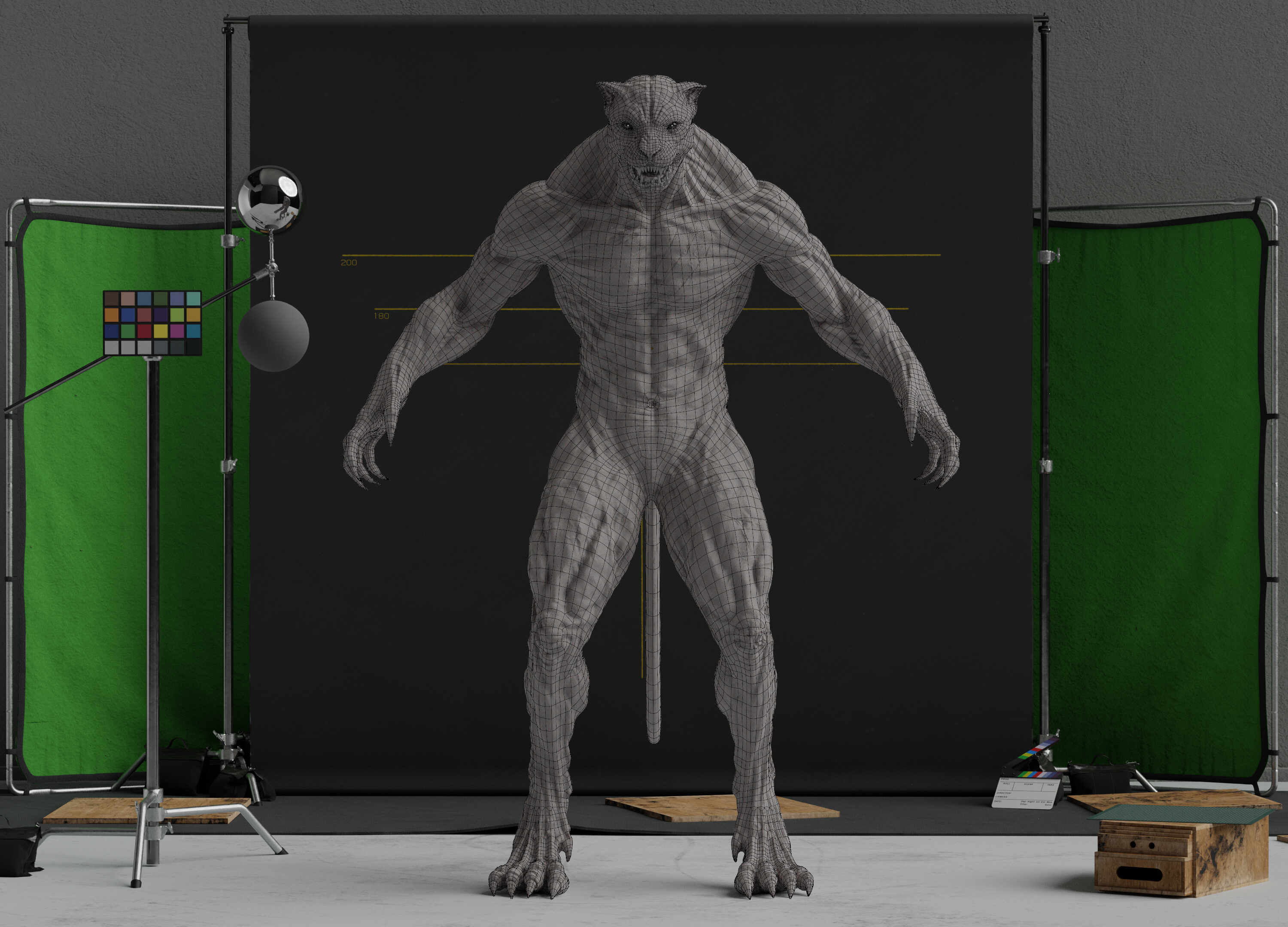 lookdev 11 clay A wireframe