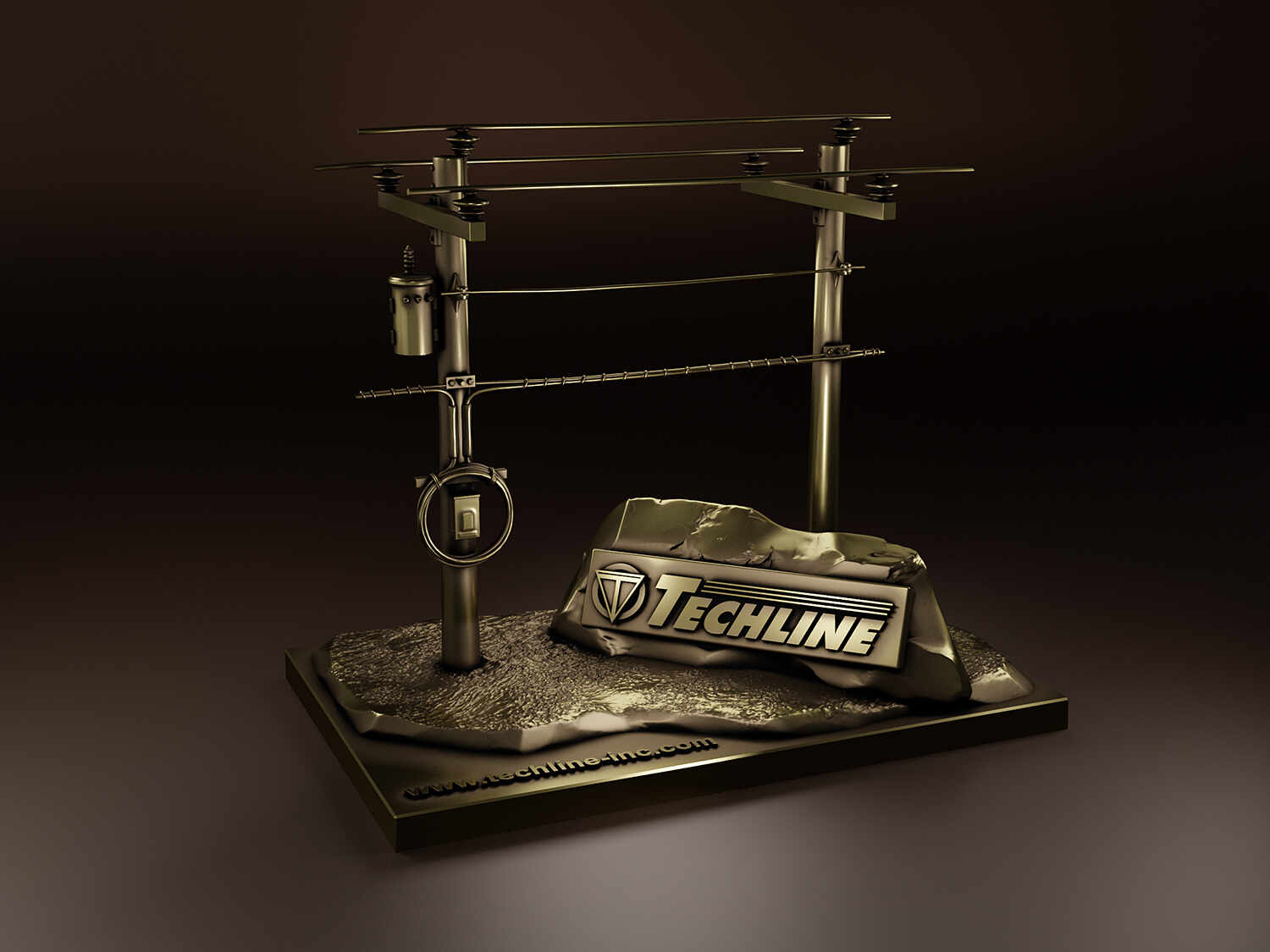 Electric Pole Sculpture for Techline