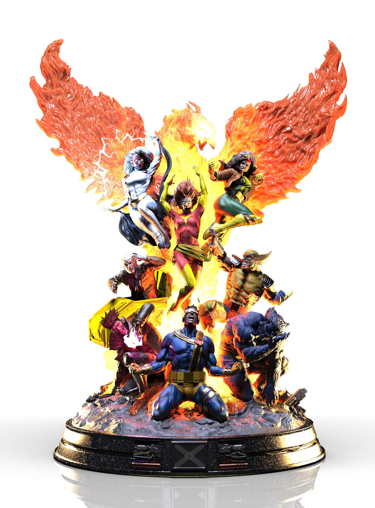 Xmen Fenix Diorama.51