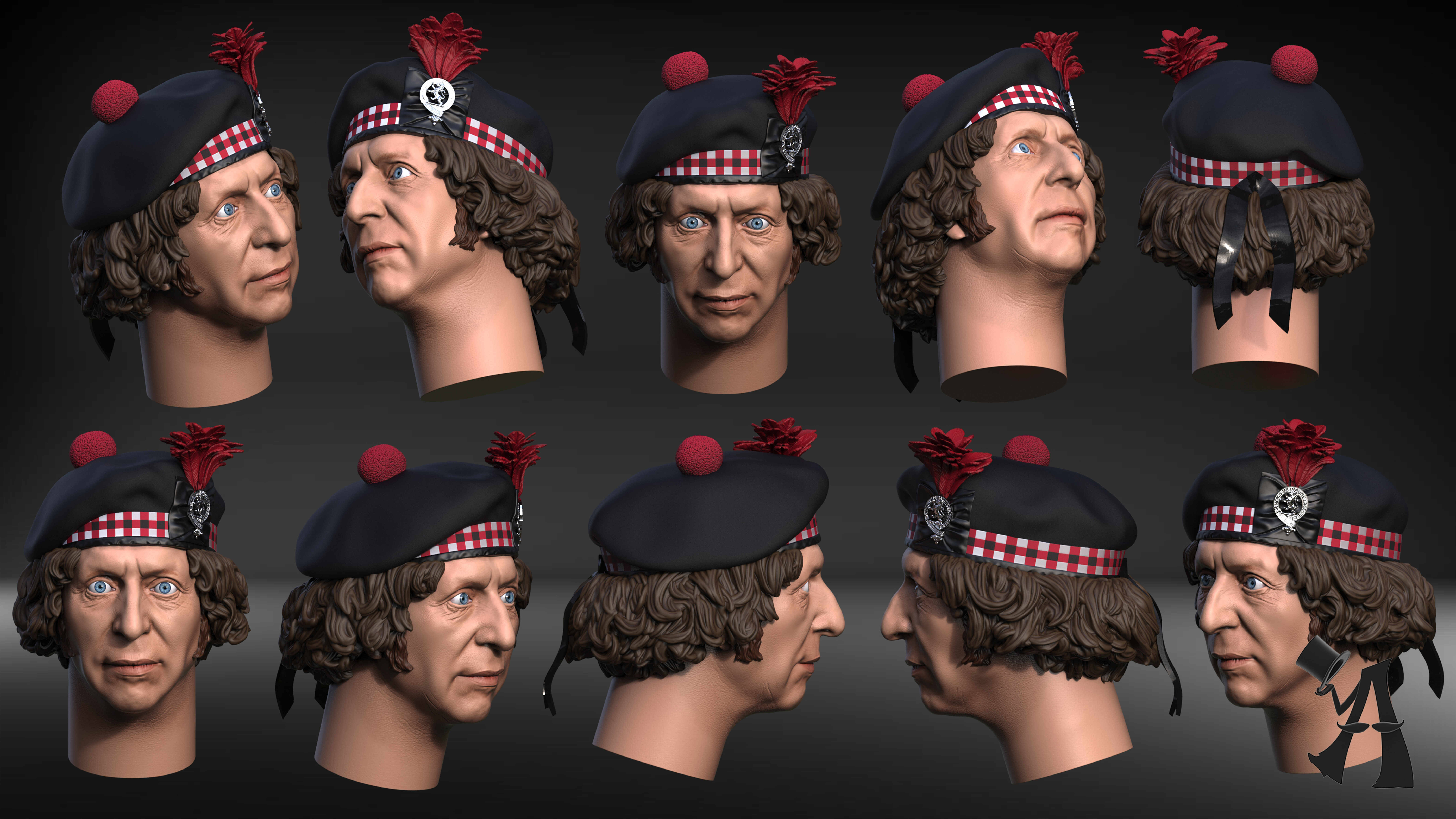 4th Doctor Head Turns Colour