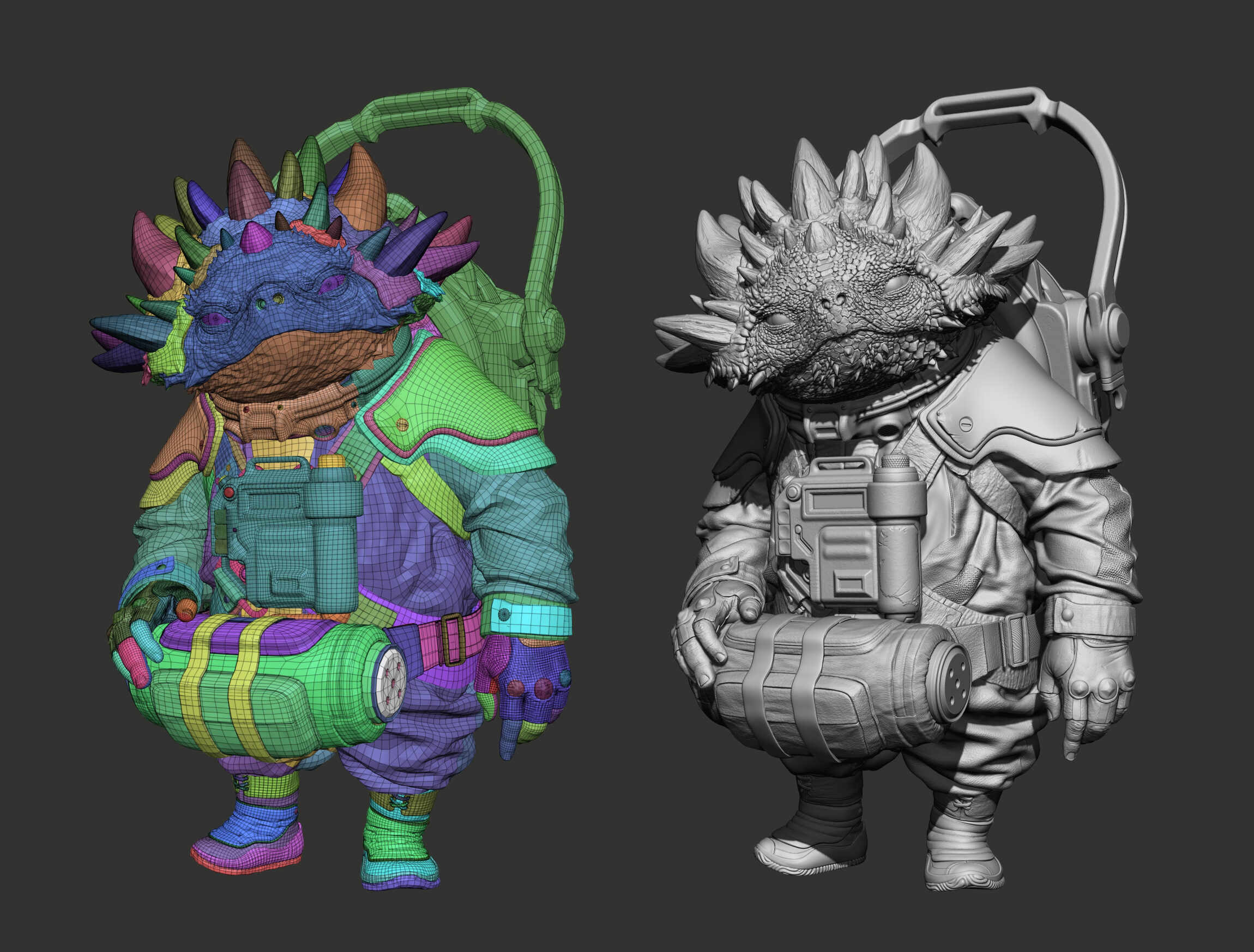 wireframe and sculpt