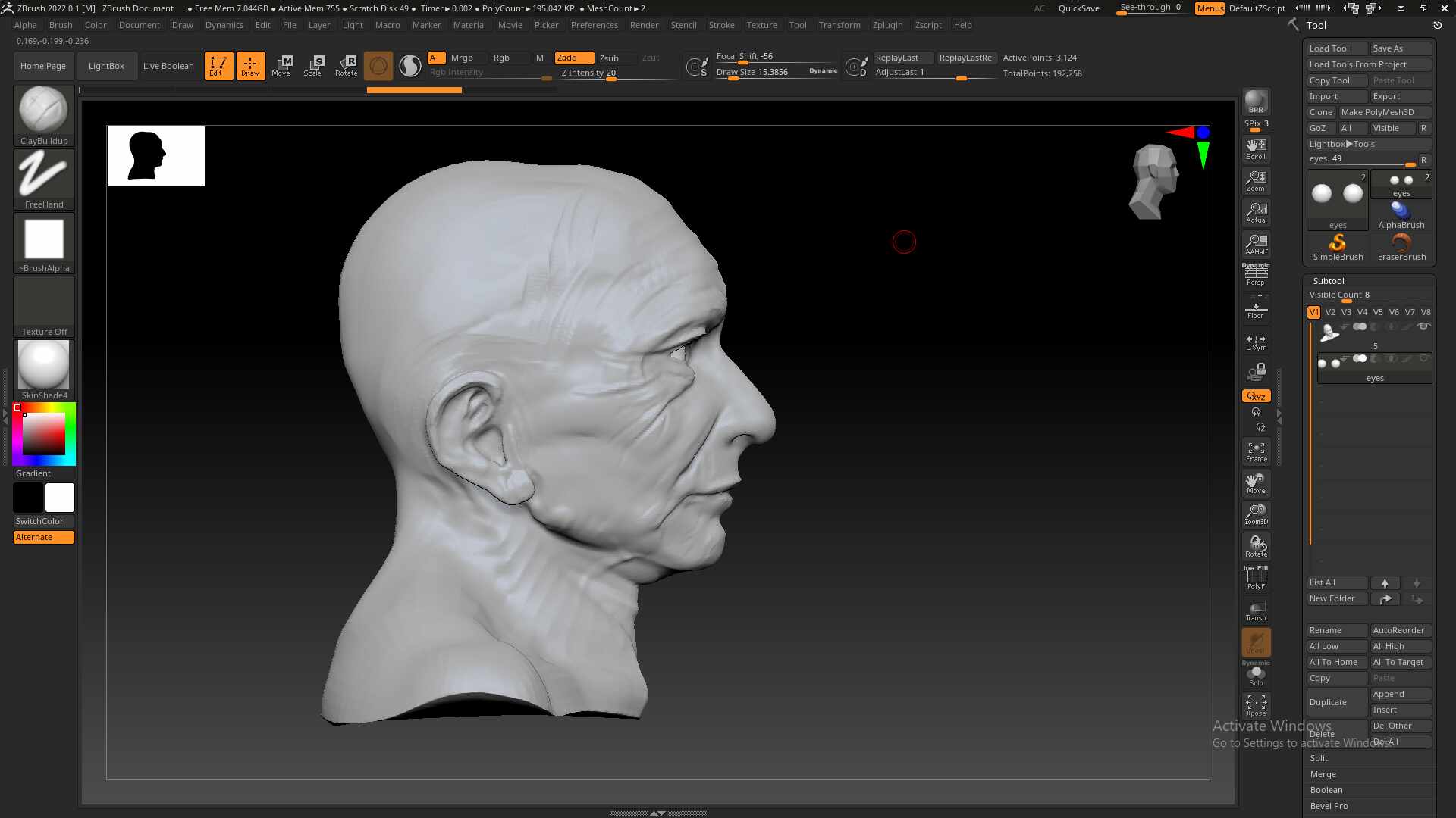 sculpt 3d bust 2