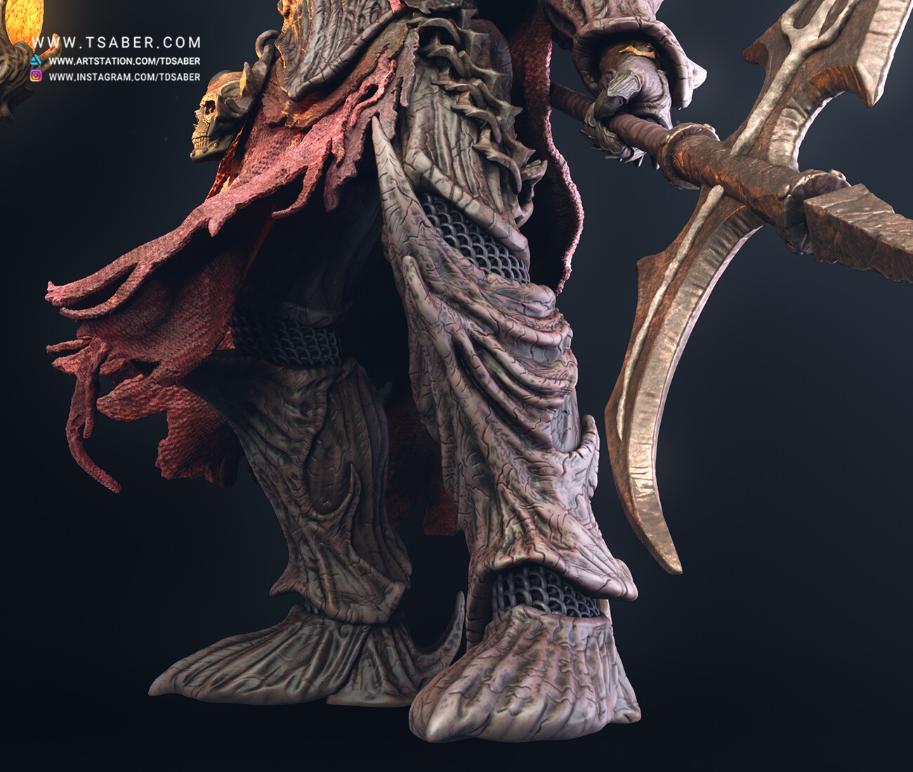 Death Knight Statue - Zbrush Sculpture - Tdsaber 04