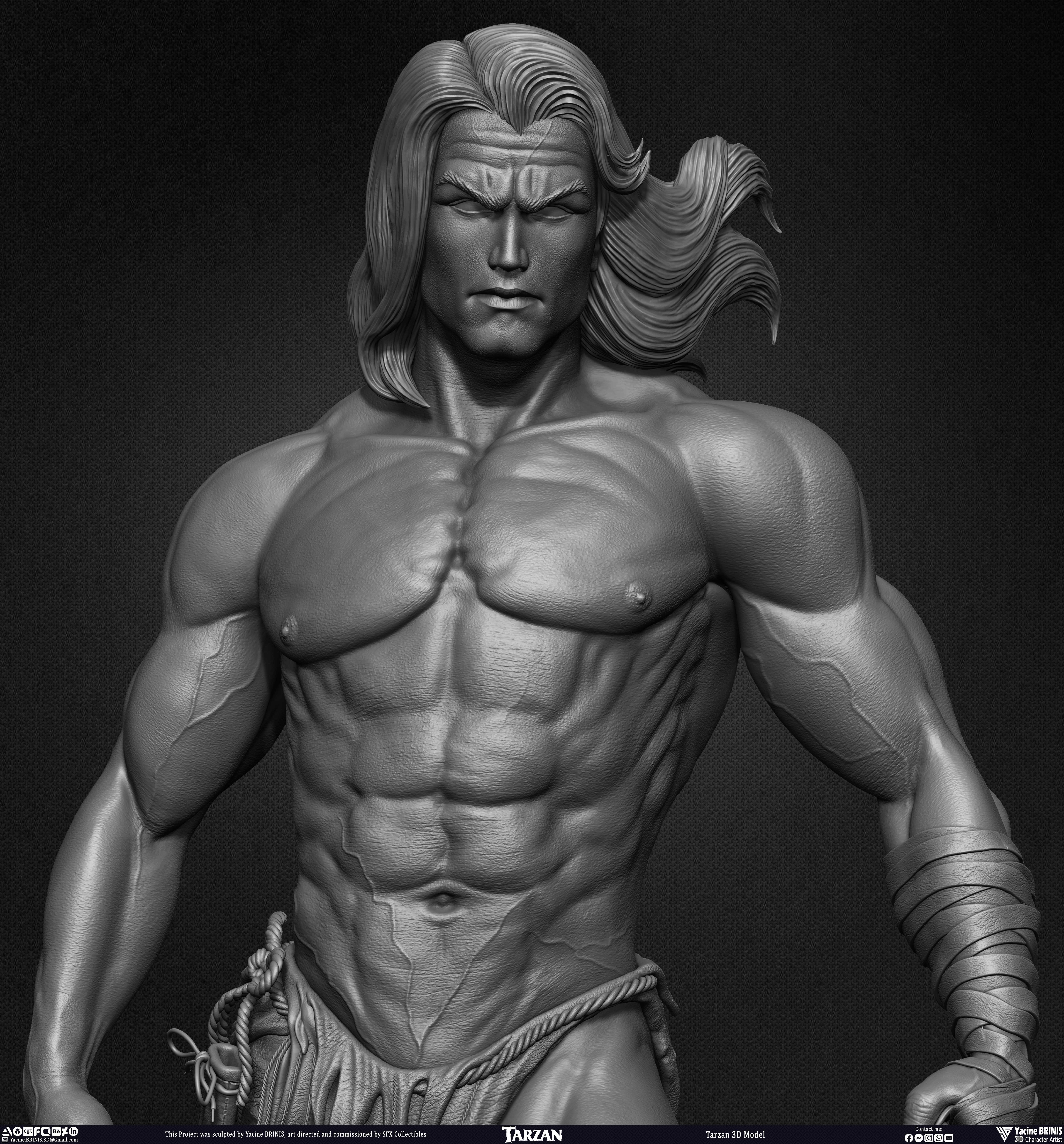 Tarzan 3D Model sculpted by Yacine BRINIS 034