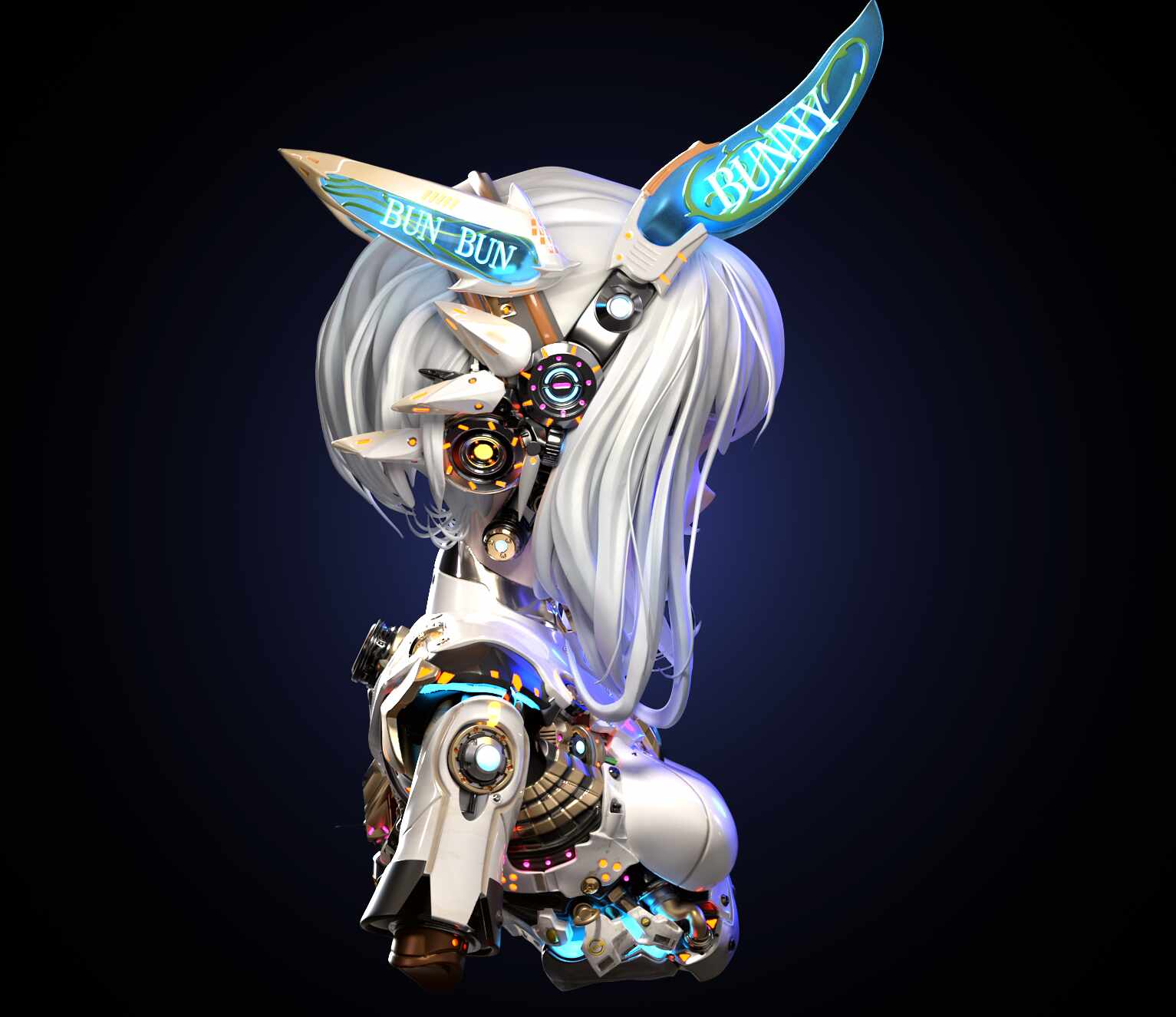 Cyber Bunny Render 4