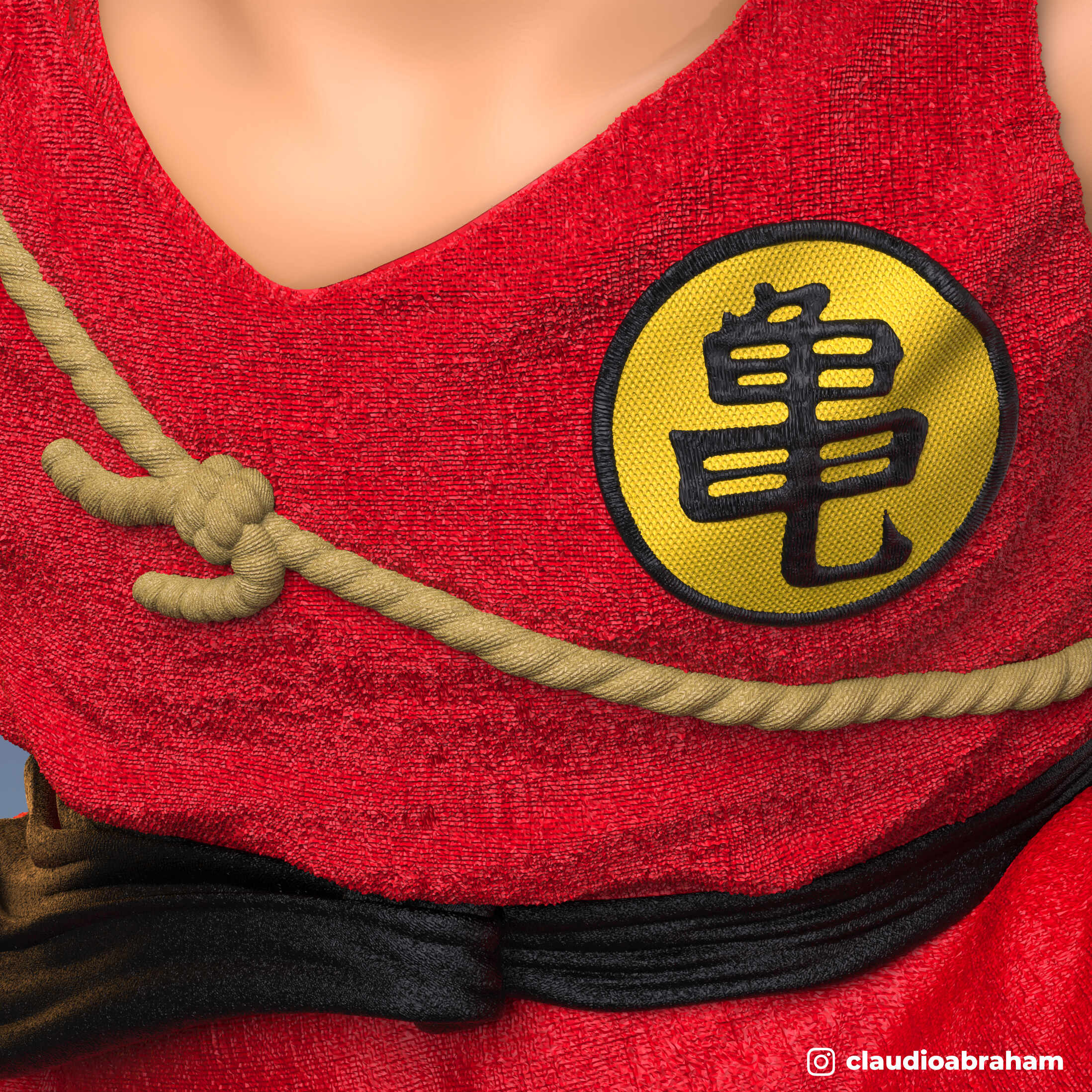 KidGokuWithFlyingNimbus_RedSuit_ByClaudioAbraham_11b