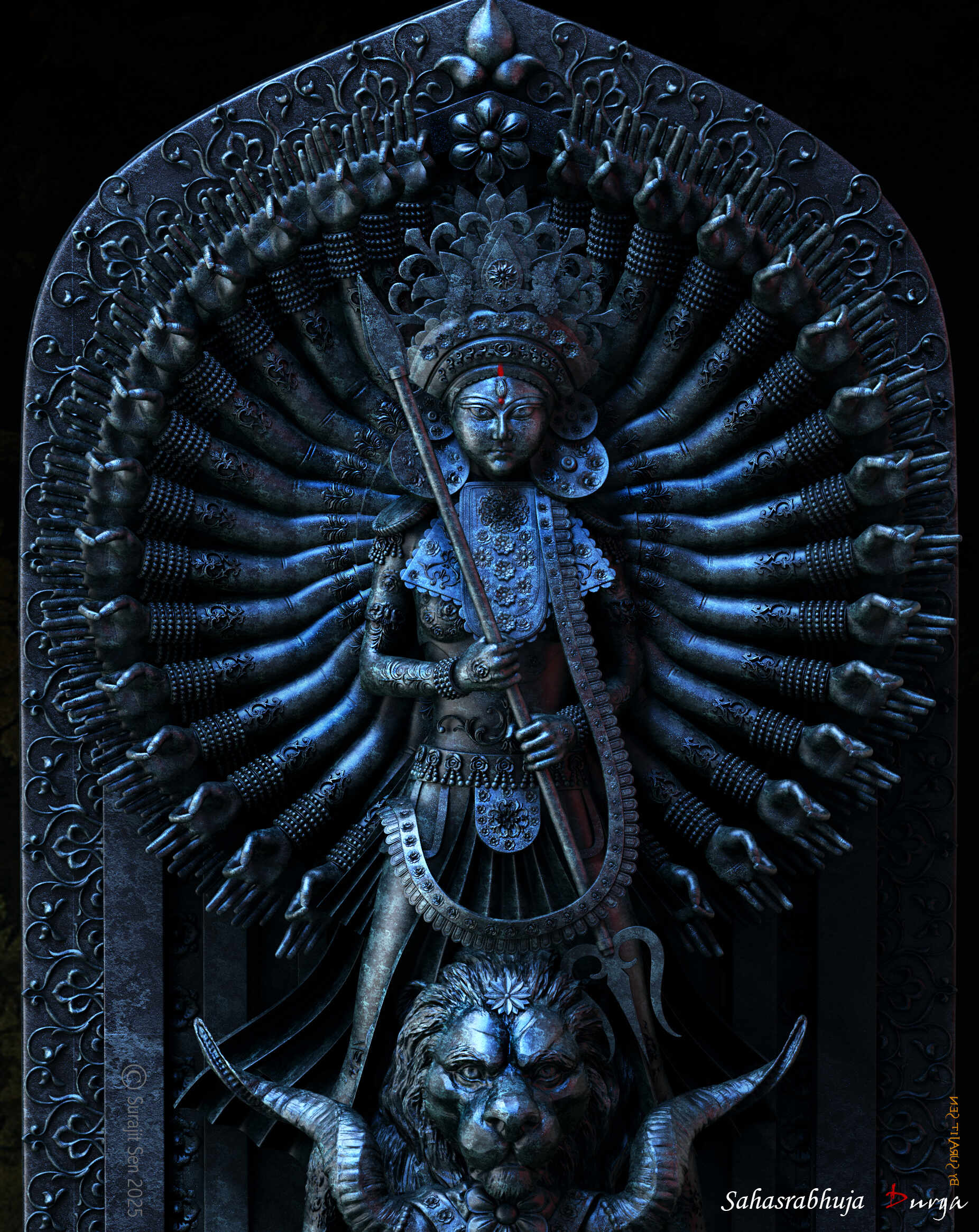 Durga_Digital_Sculpture_SurajitSen_May2025_B