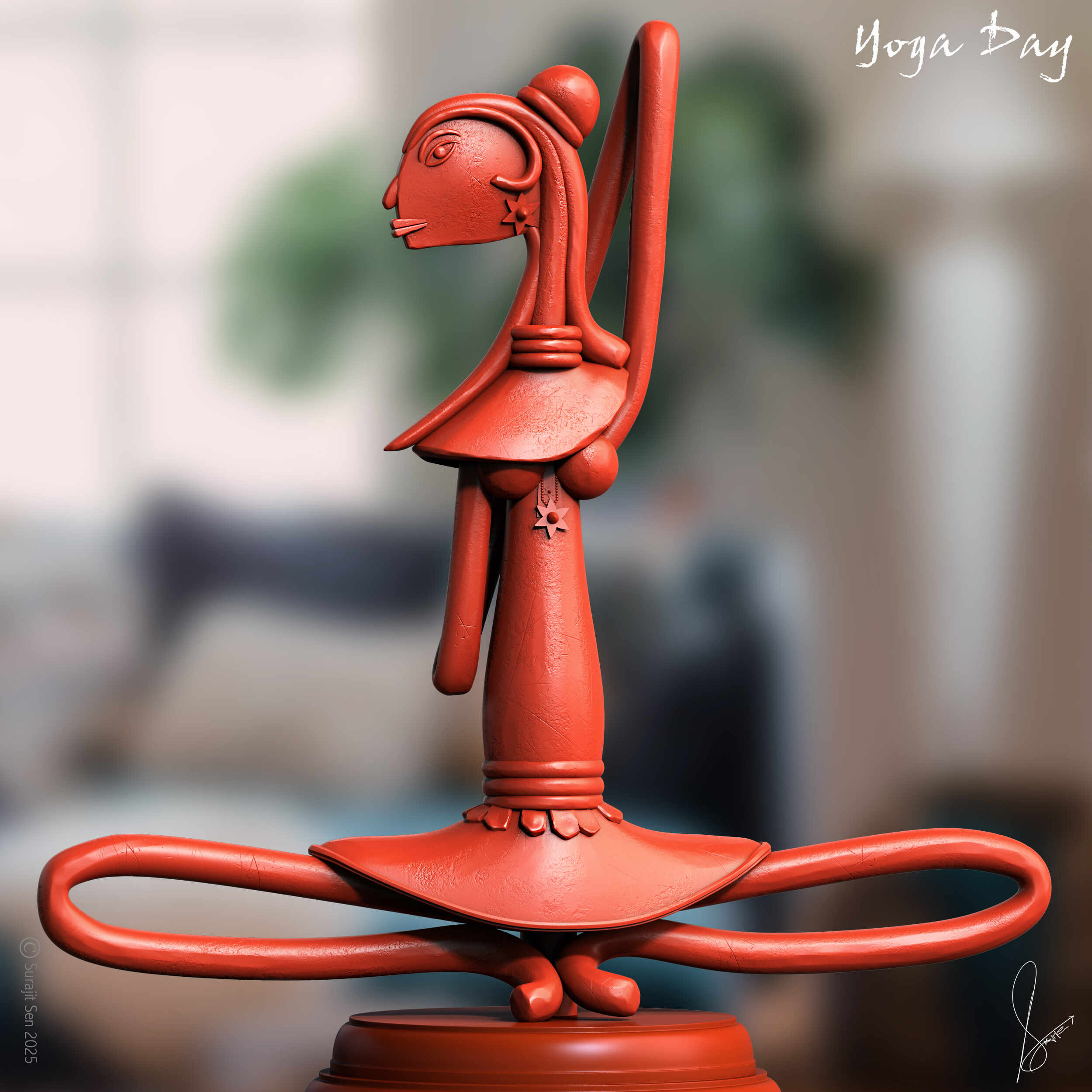 Yoga_day_Digital_Sculpture_SurajitSen_Jun2025