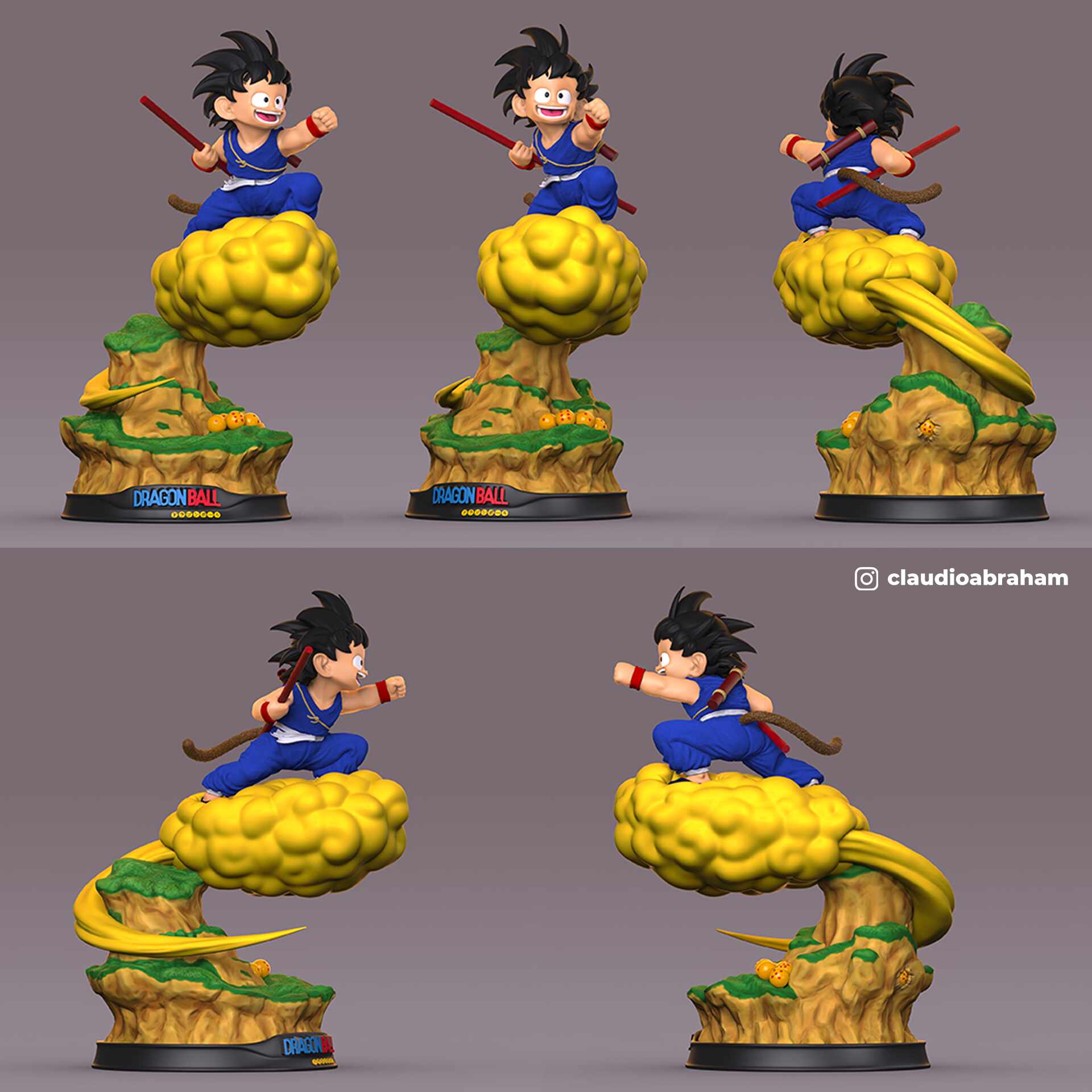 KidGokuWithFlyingNimbus_BlueSuit_ByClaudioAbraham_ModelSheet01