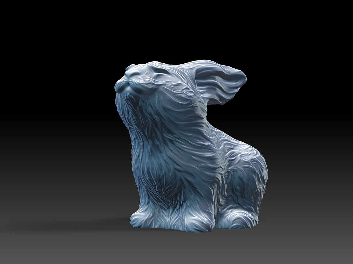 Water Rabbit - Digital Sculpture Preview 3