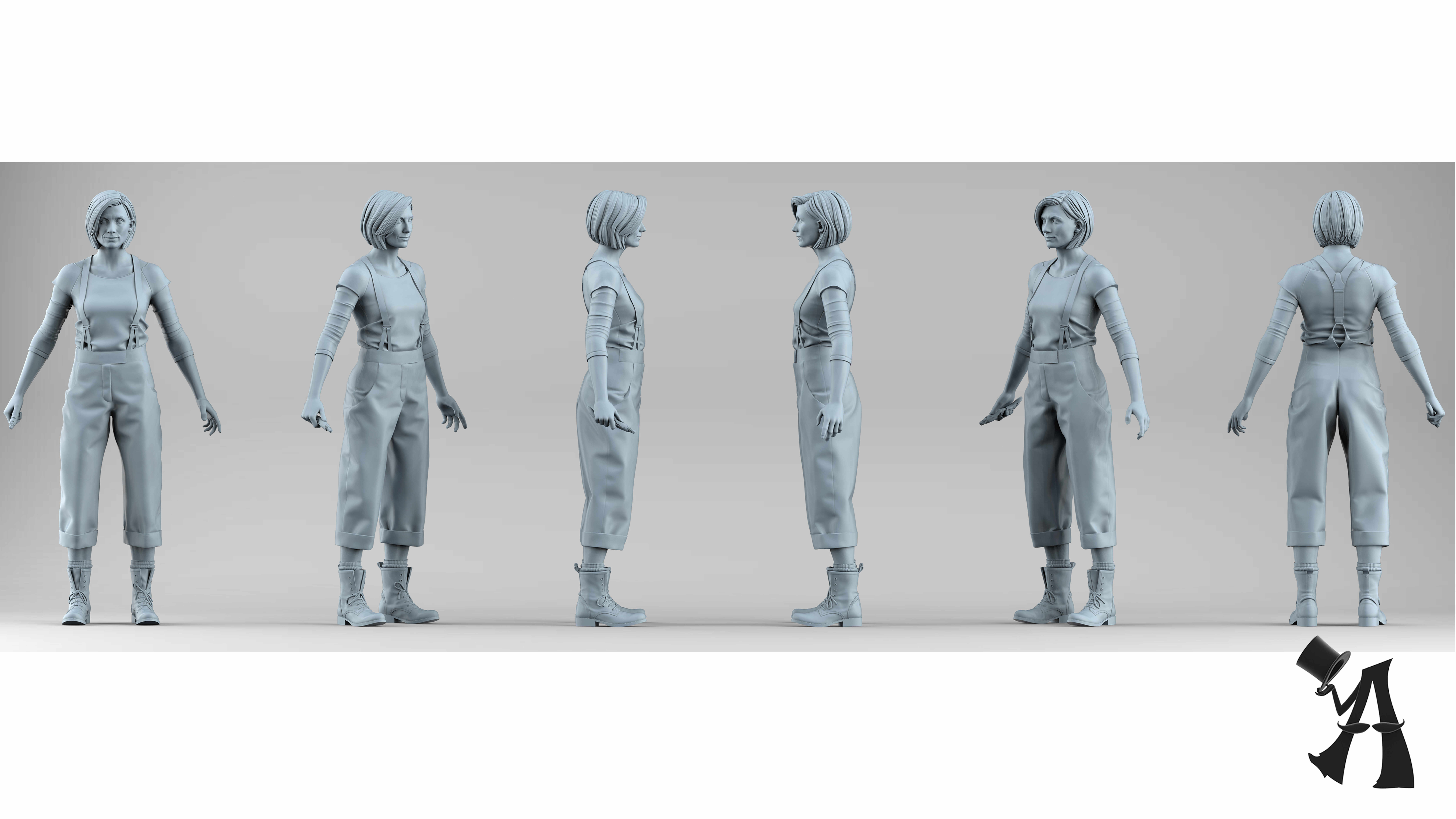 13th Doctor Grey Turns without Coat