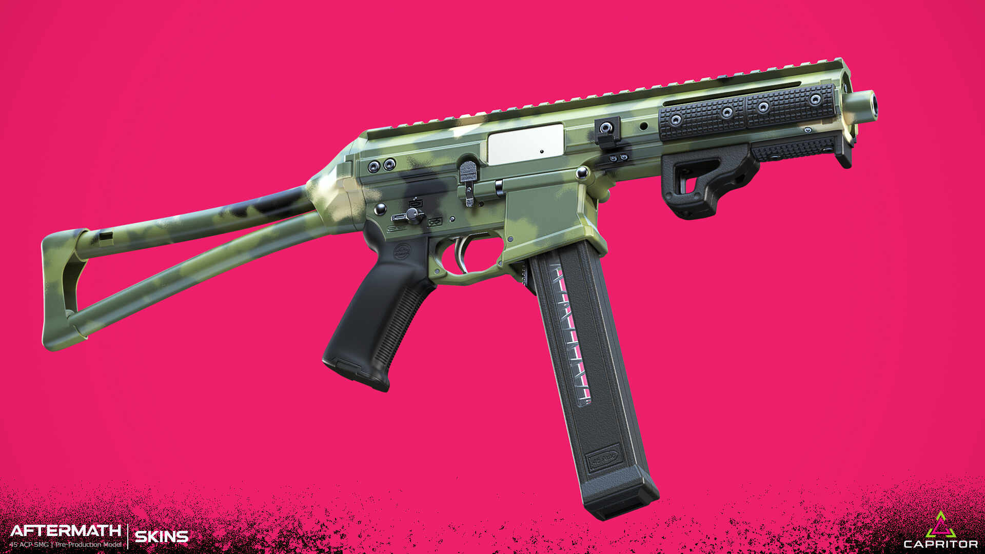 45 ACP SMG Green Camo Skin By Capritor