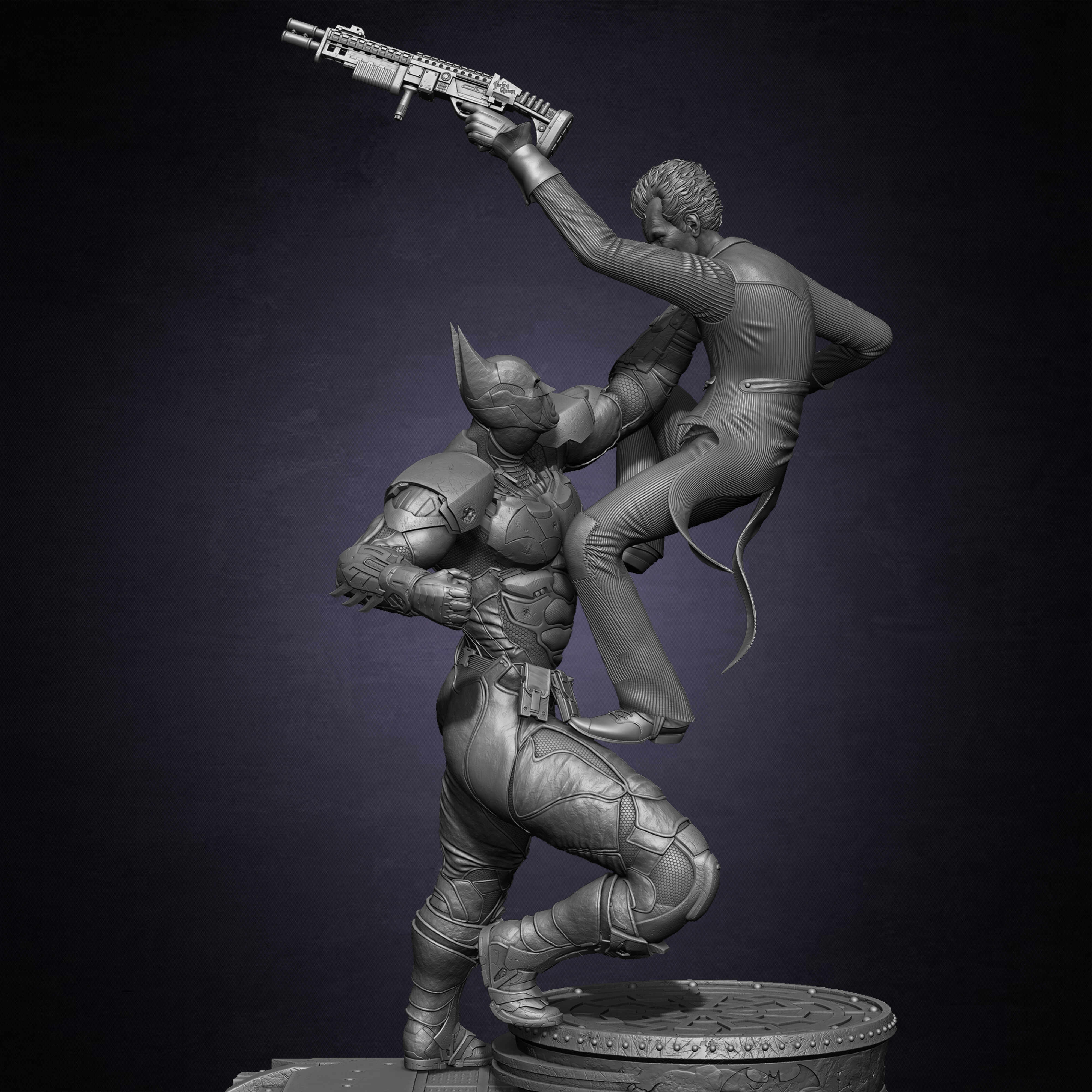 Batman Arkham Knight and Joker Worner Bros Vol 06 Sculpted by Yacine BRINIS 019