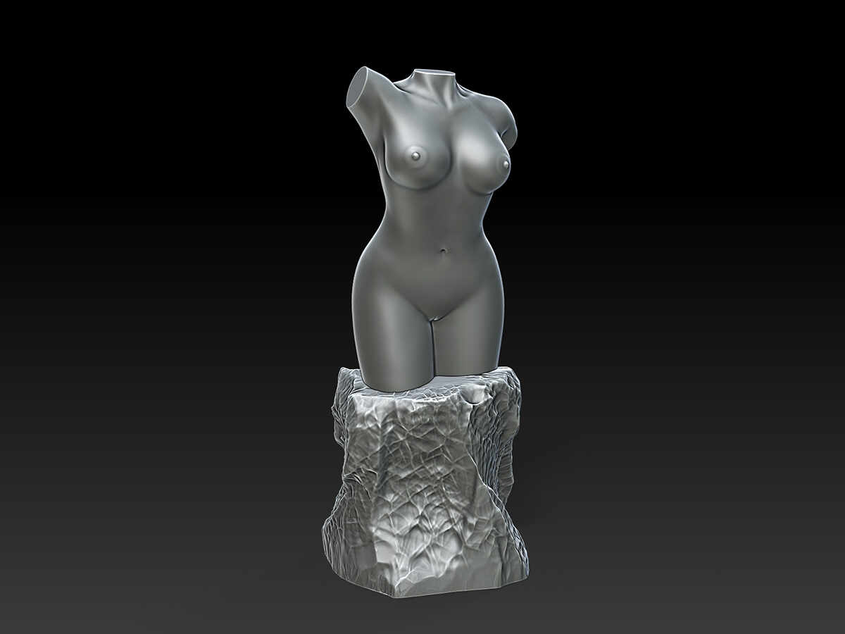 Nude Female Torso - Sculpture 1