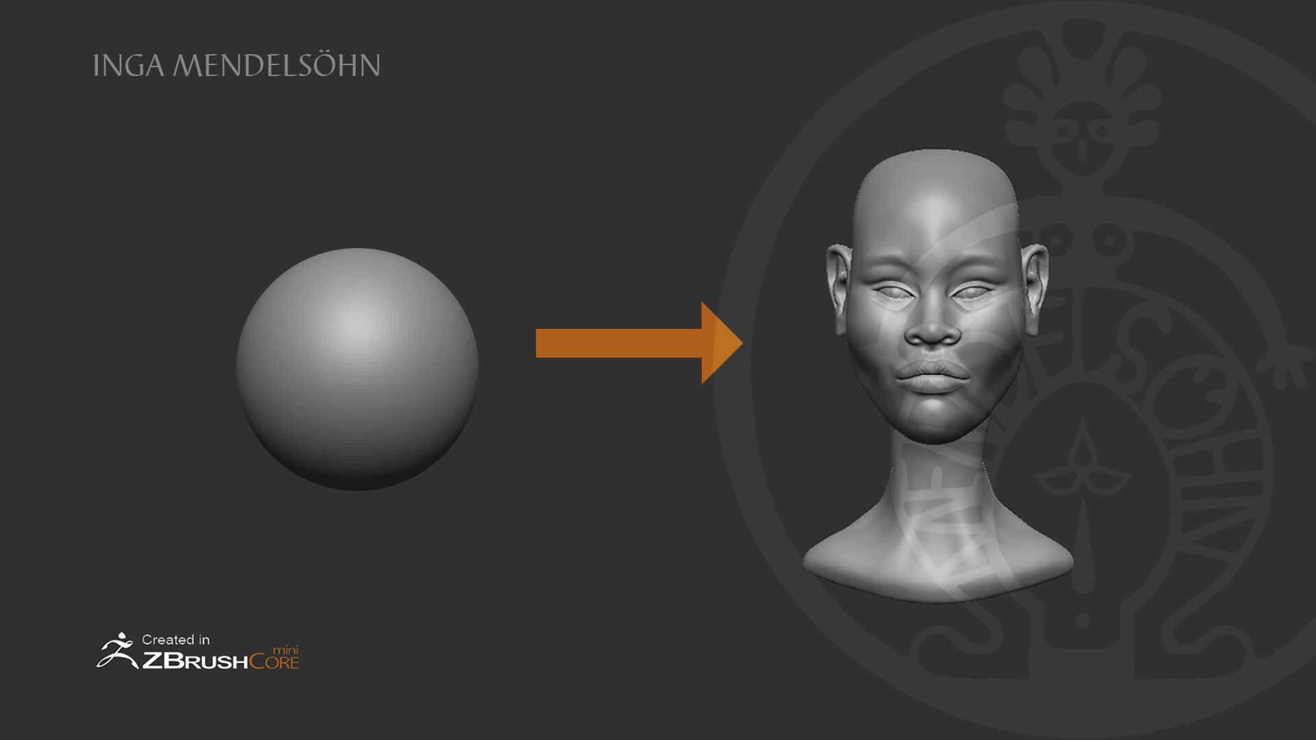 Inga Mendelsöhn Portrait sculpting 2022 African girl_first