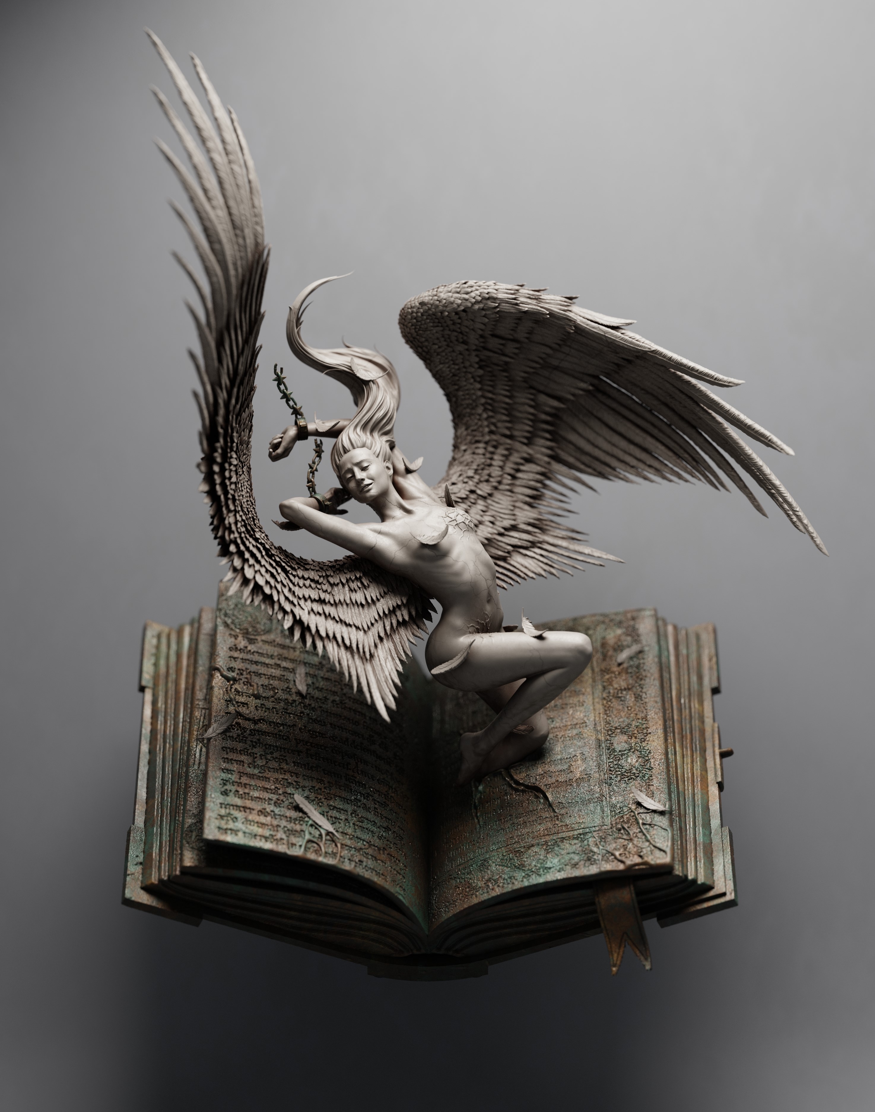 broken angel 90 deg wide