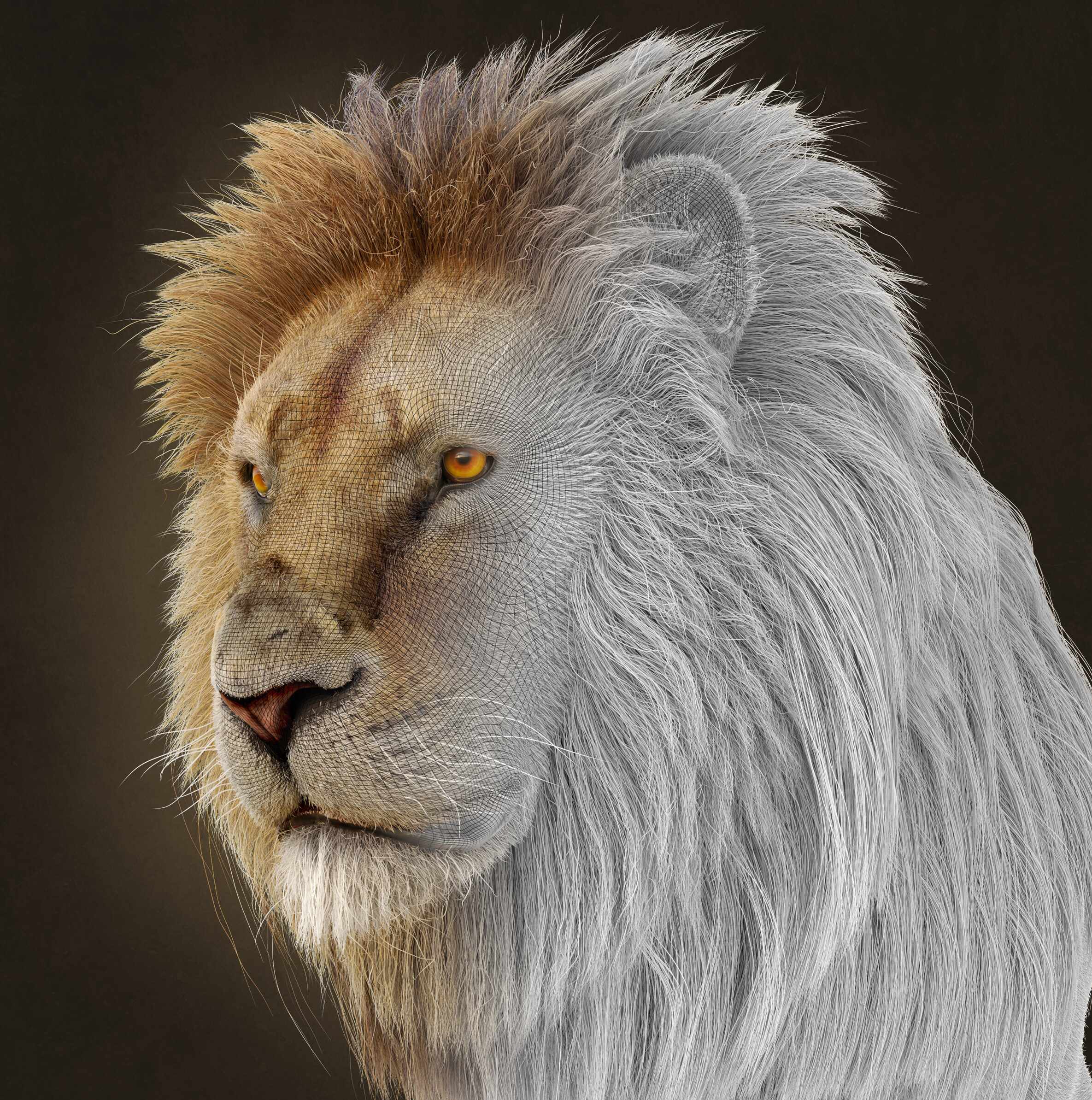 betoPrado_lion_pose02_wire