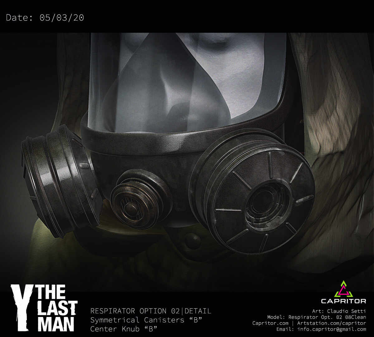 Y The Last Man Respirator 02 Center Nub Design Detail View By Capritor
