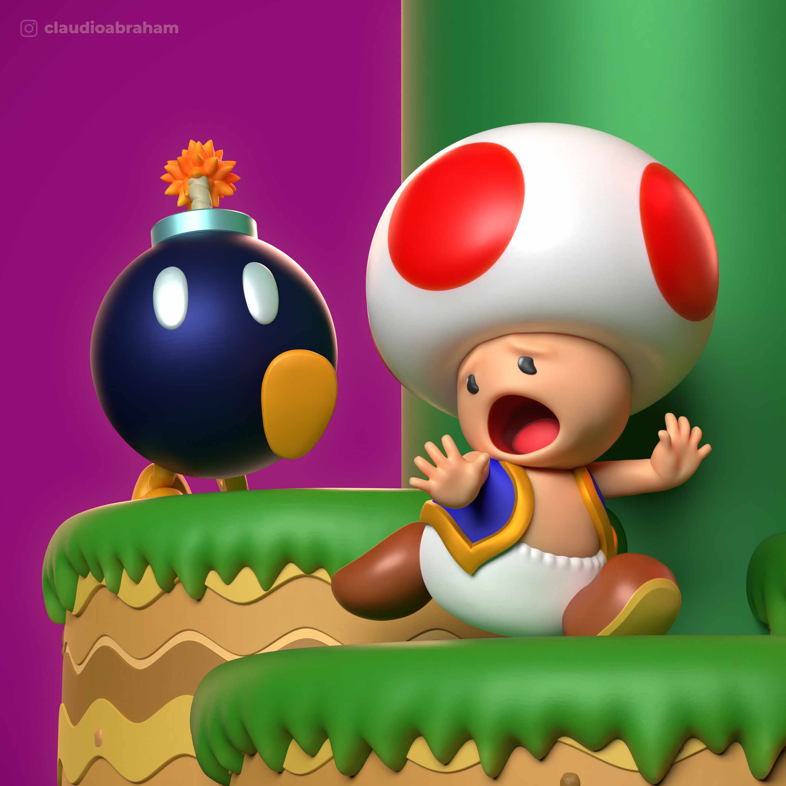 SuperMarioDiorama_ClaudioAbraham_Toad_BombOmb_01c3
