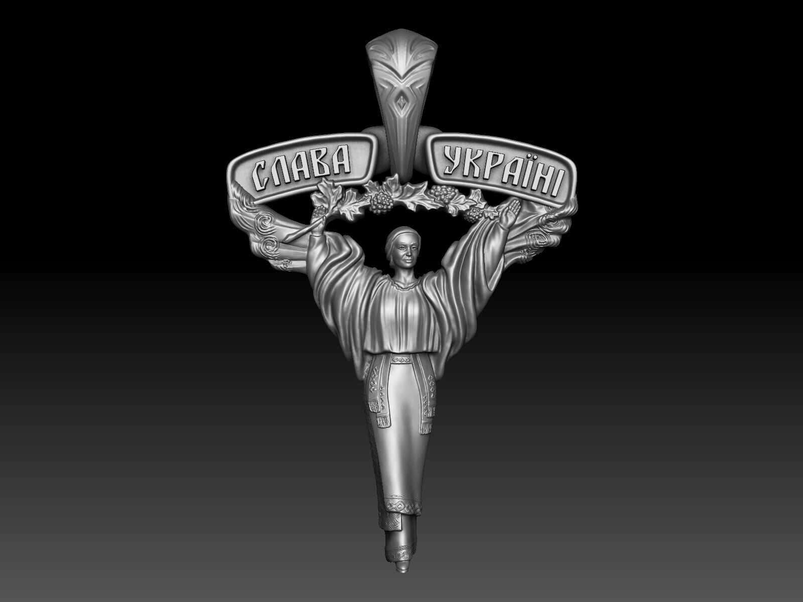 Pendant - Berehynia of Ukraine - Digital Sculpture 1