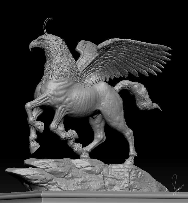 Hippogriff-X_Creature_Digital_Sculpture_Surajit_Sen_Dec2025_WIP3