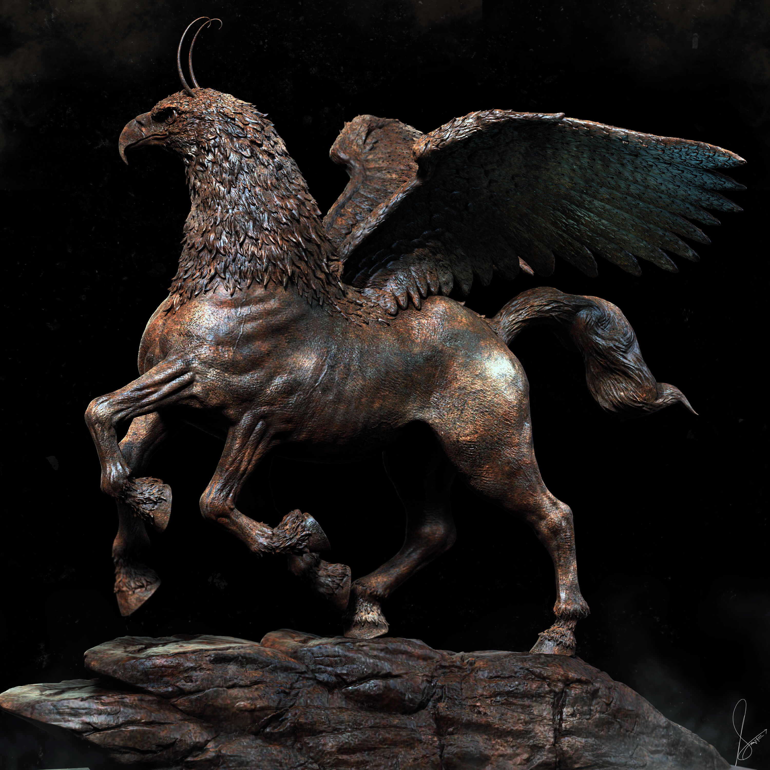 Hippogriff-X_Creature_Digital_Sculpture_Surajit_Sen_Dec2025C